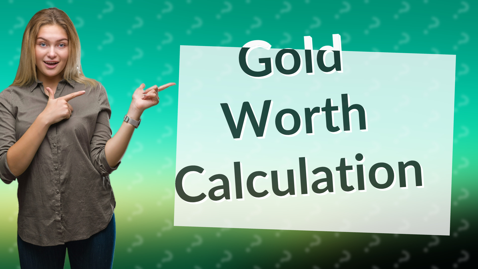 Gold Worth Calculation