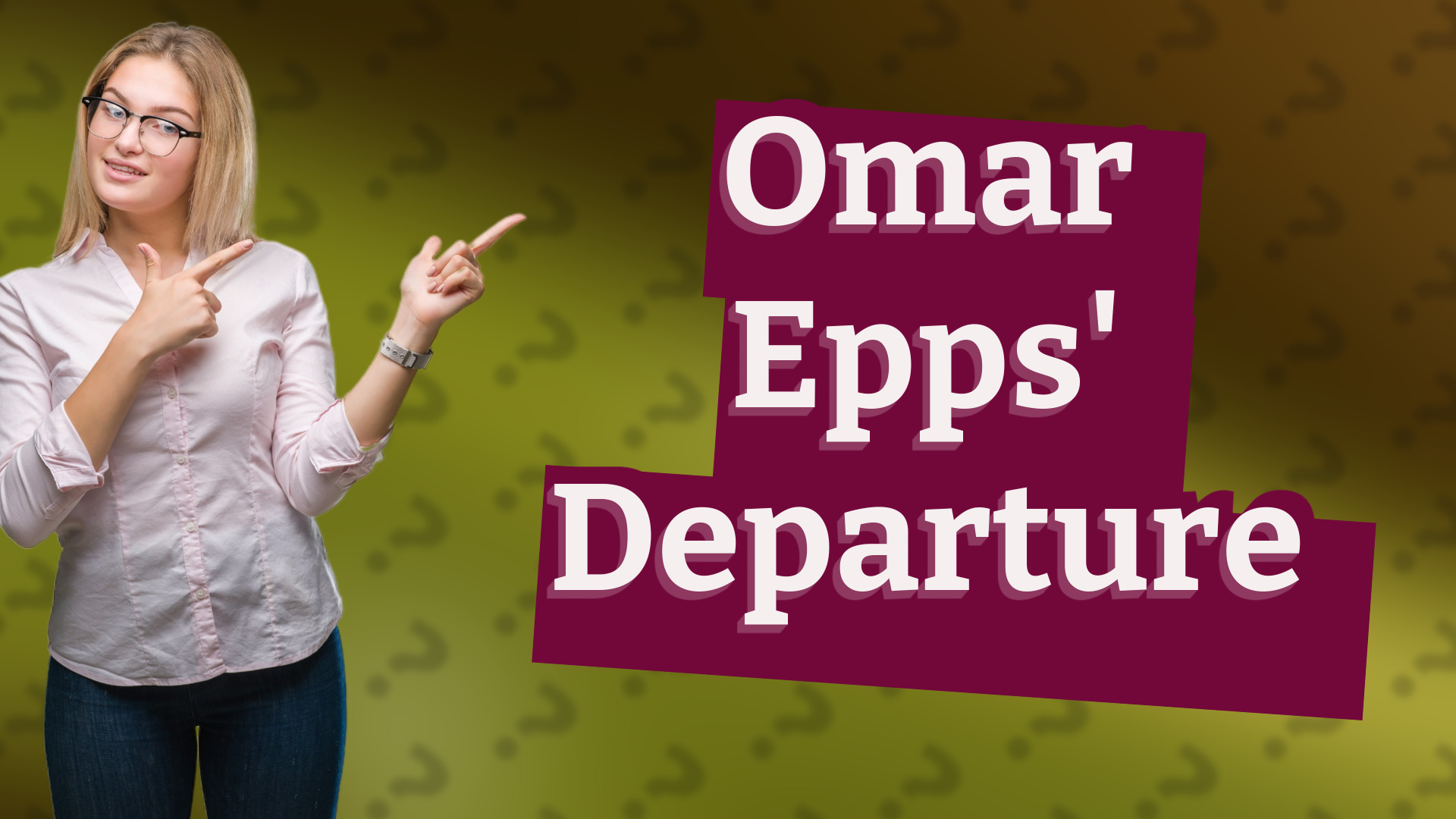 Omar Epps' Departure