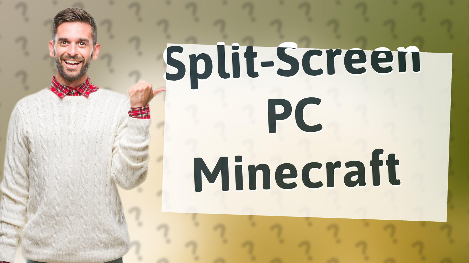 Split-Screen PC Minecraft