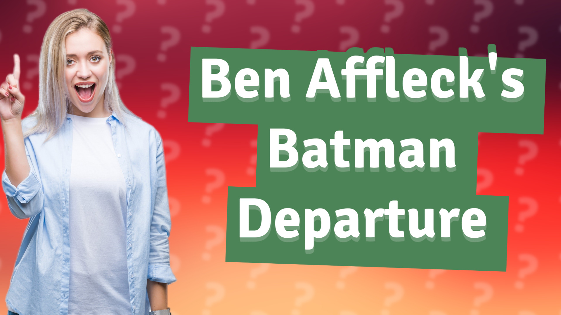 Ben Affleck's Batman Departure