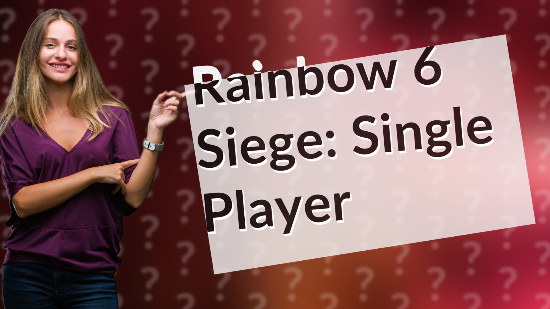 Rainbow 6 Siege: Single Player