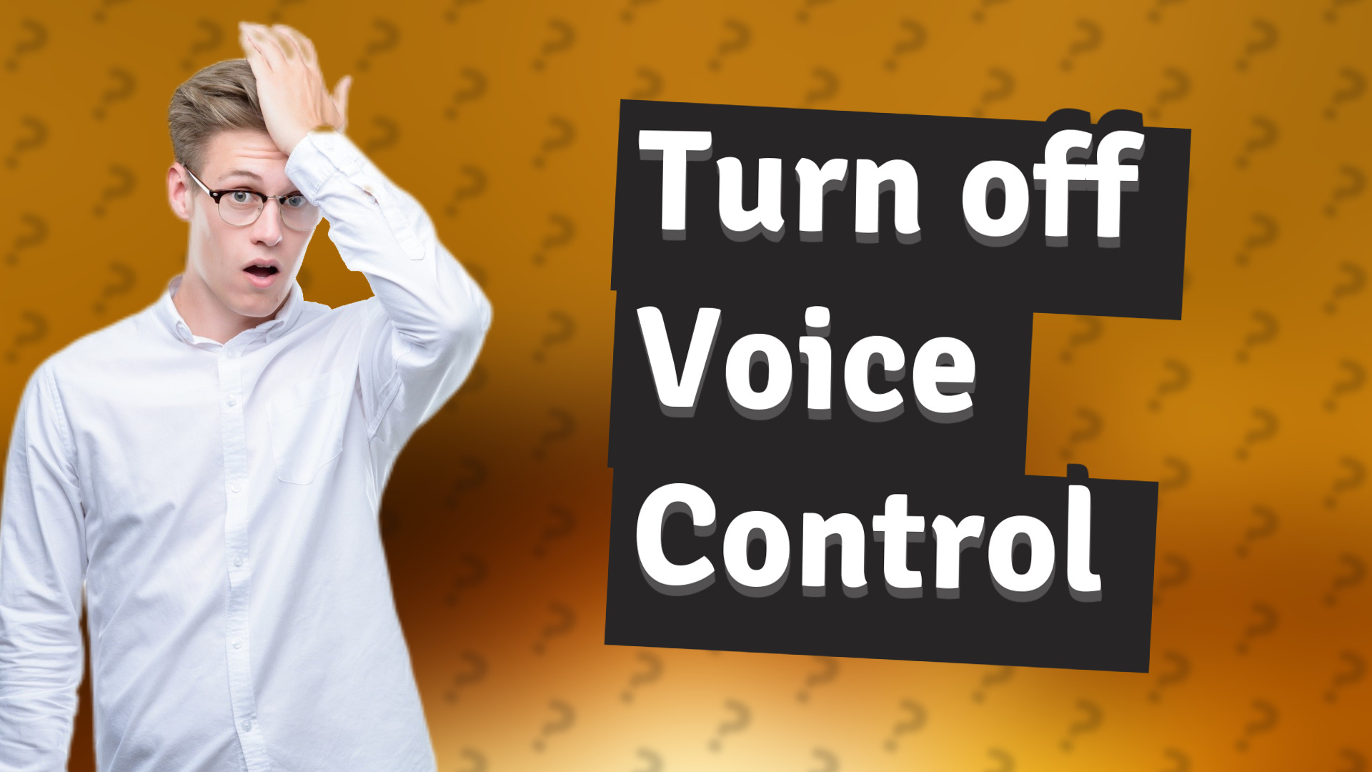 Turn off Voice Control