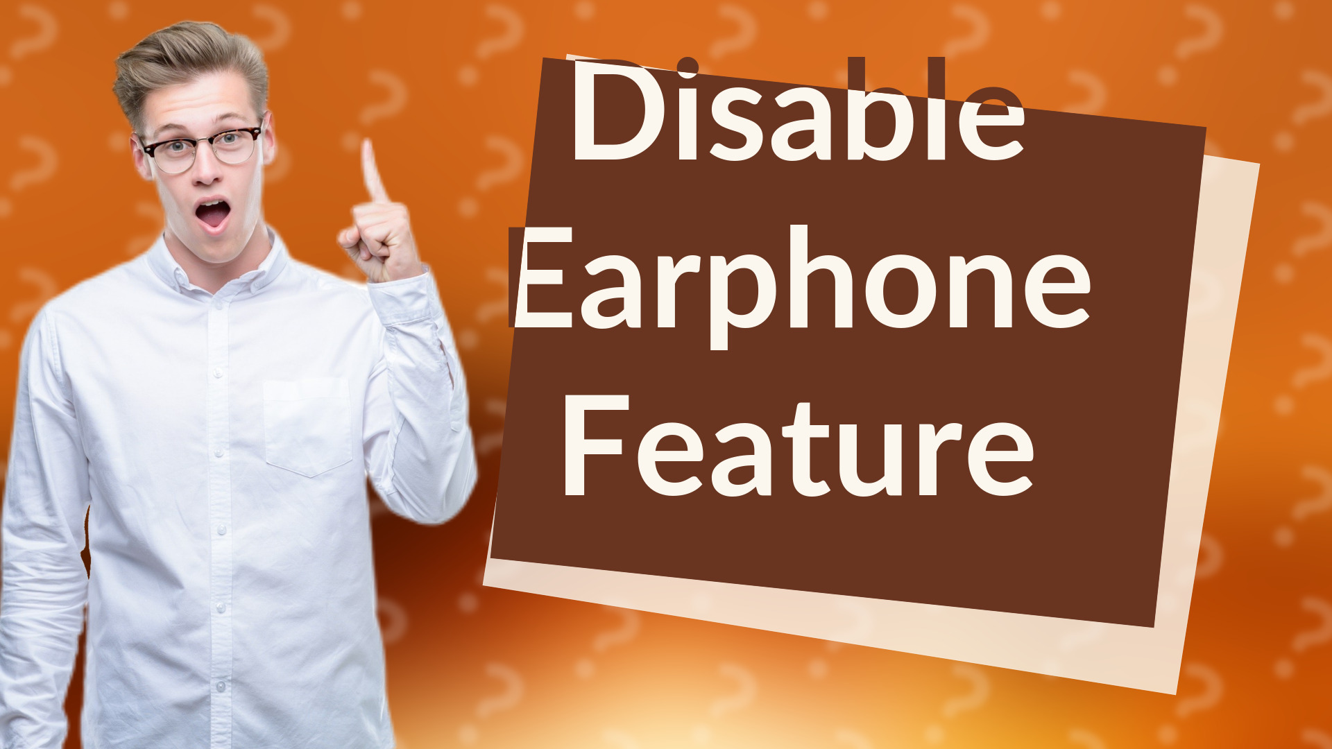 Disable Earphone Feature