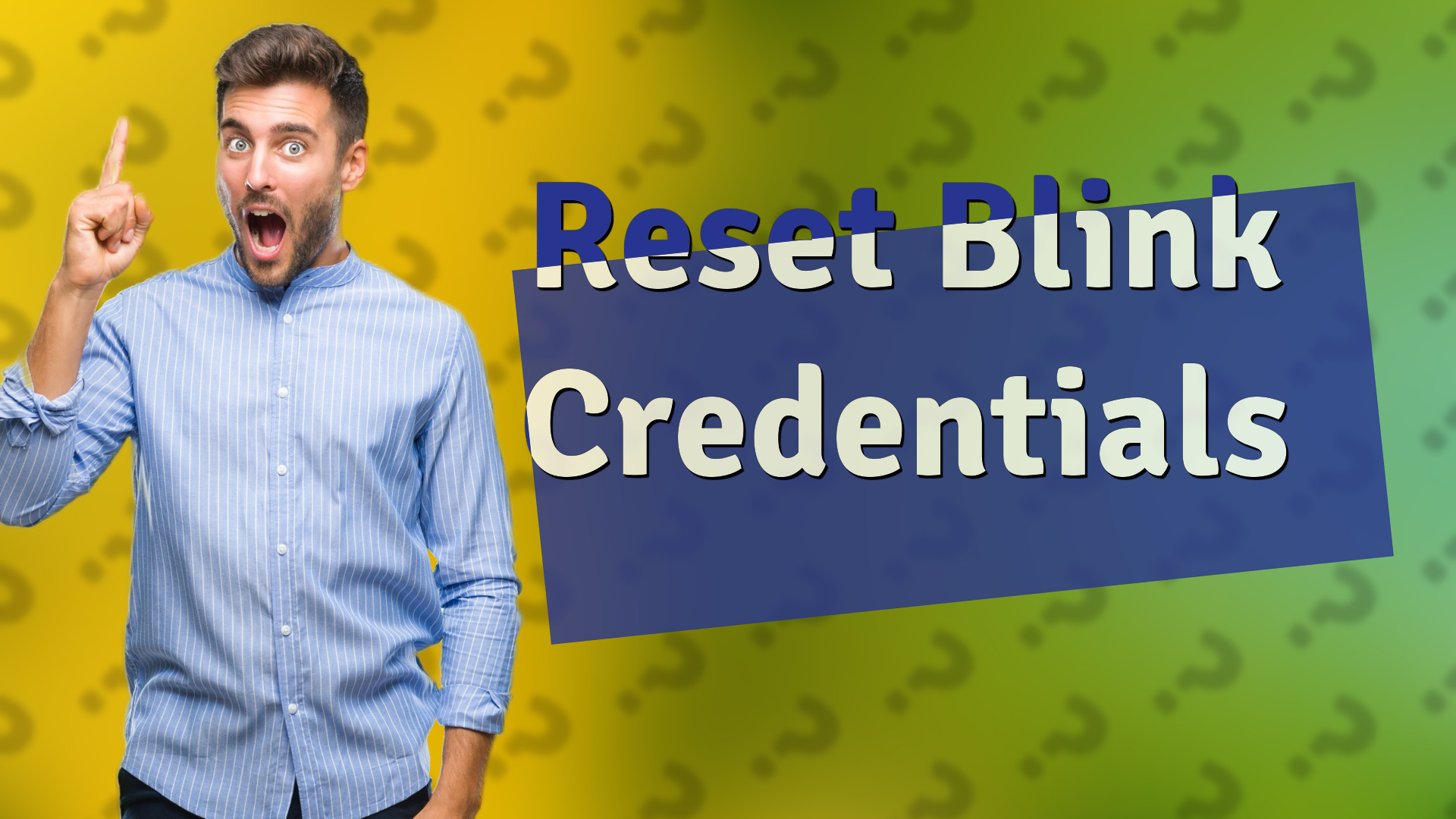 Reset Blink Credentials