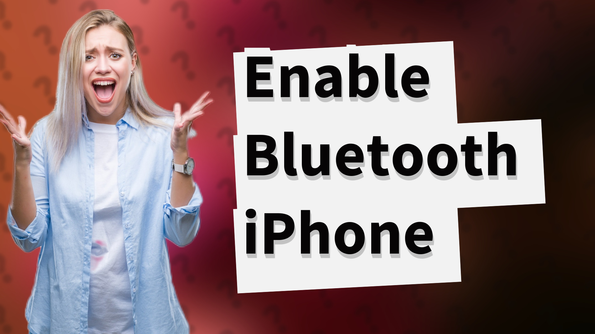 Enable Bluetooth iPhone