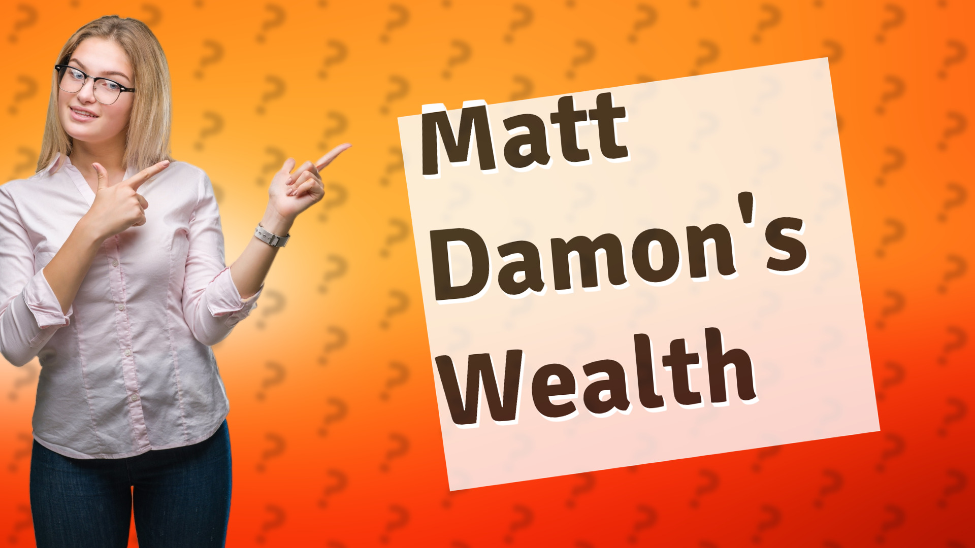 Matt Damon's Wealth