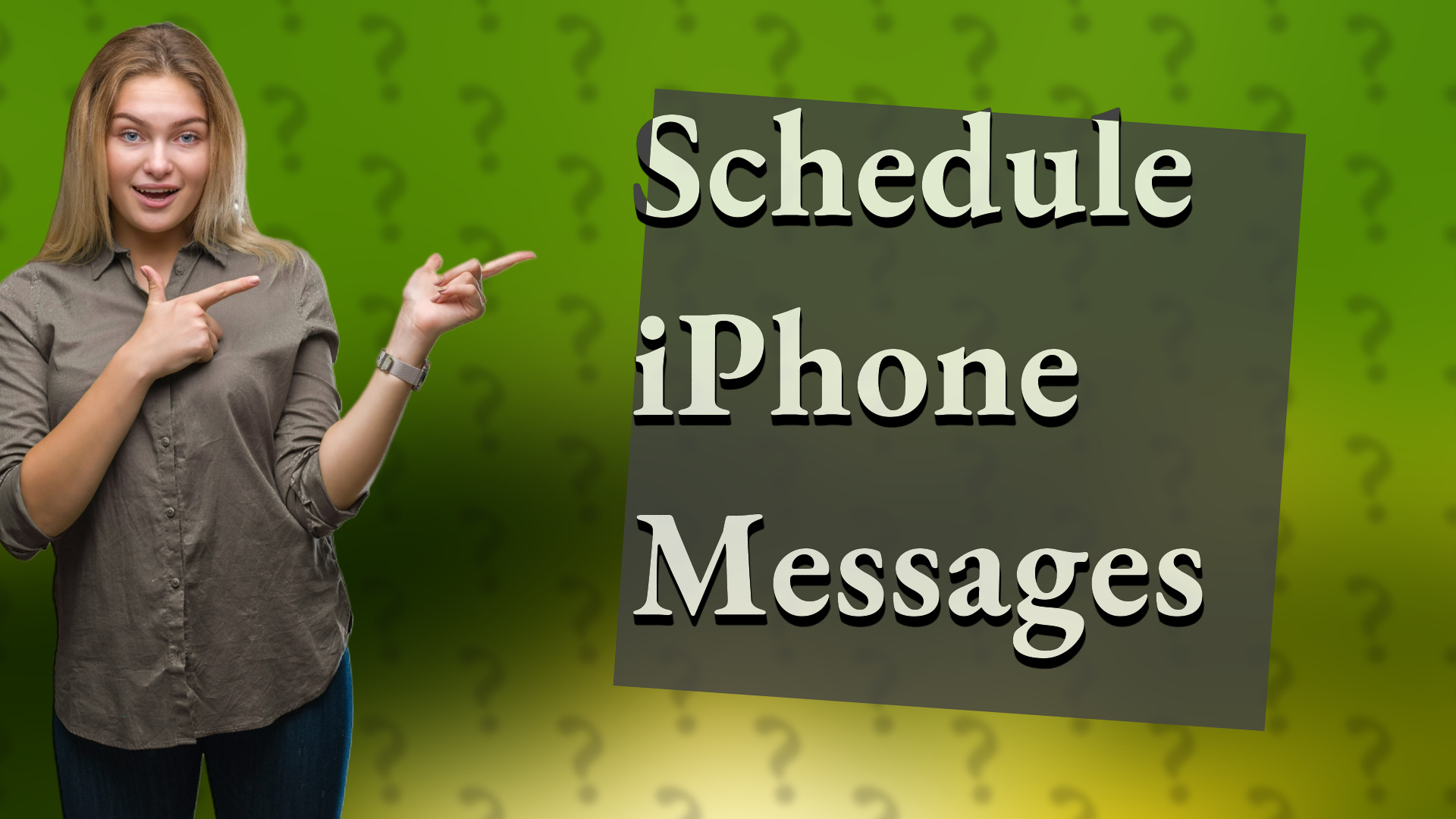 Schedule iPhone Messages