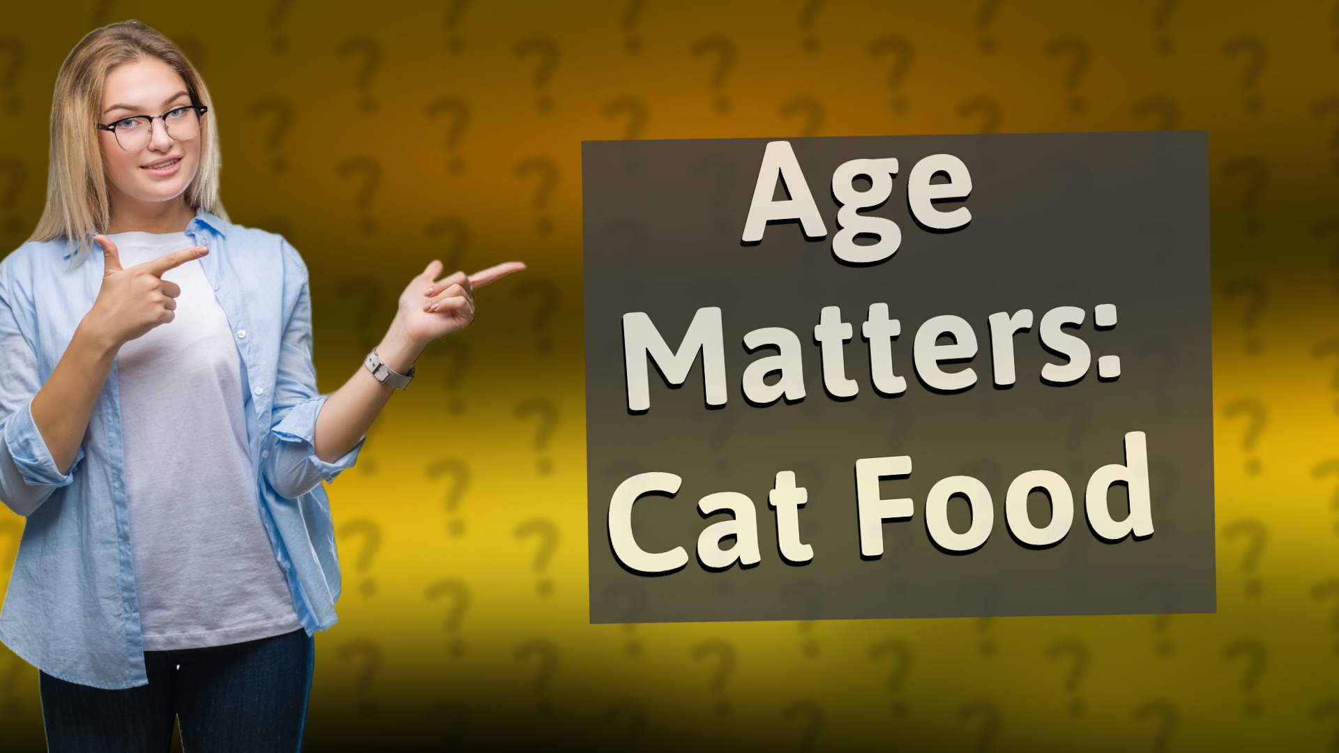 Age Matters: Cat Food