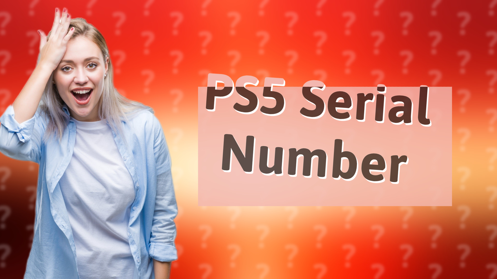 PS5 Serial Number