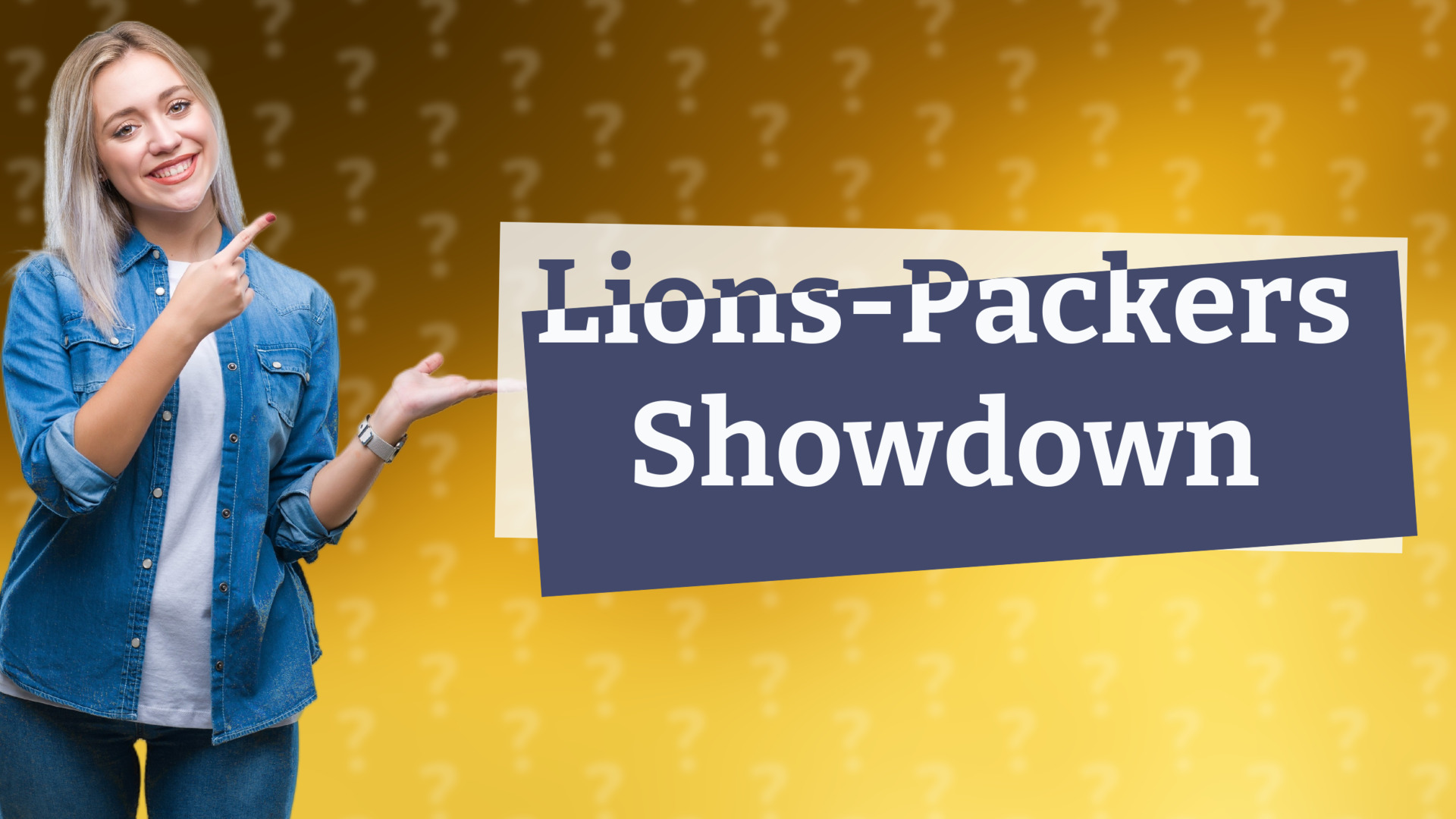 Lions-Packers Showdown