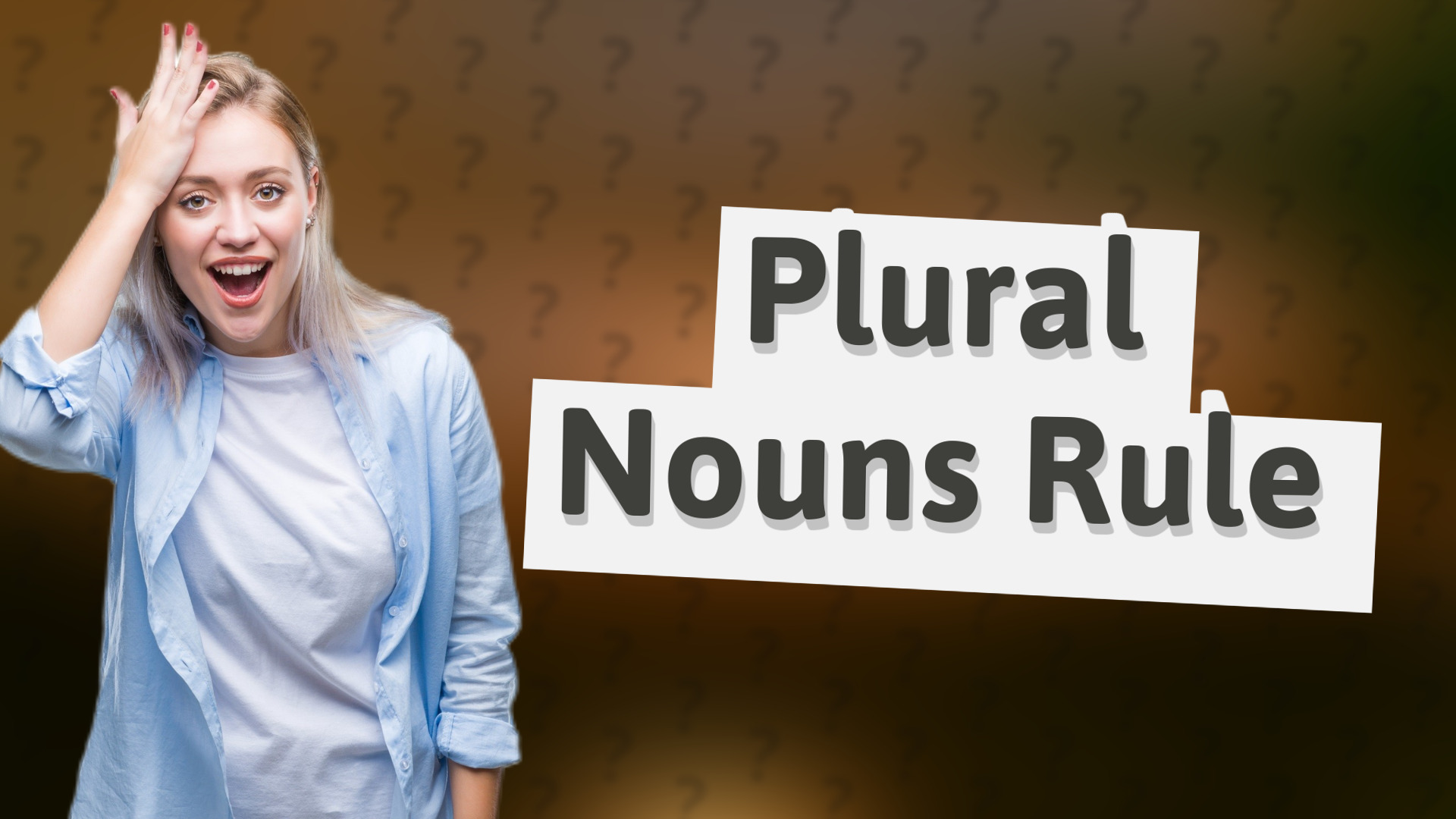 Plural Nouns Rule