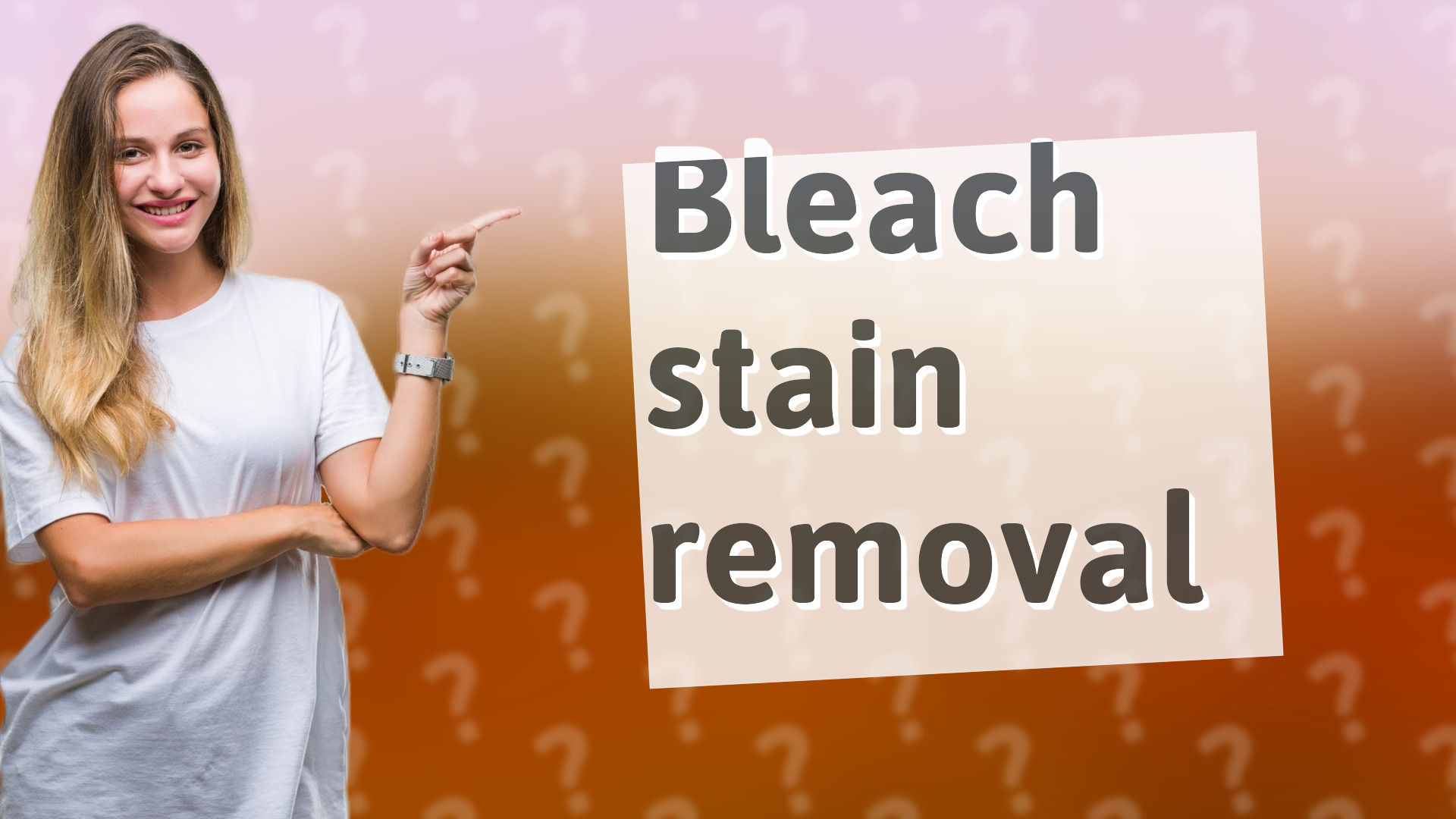 Bleach stain removal