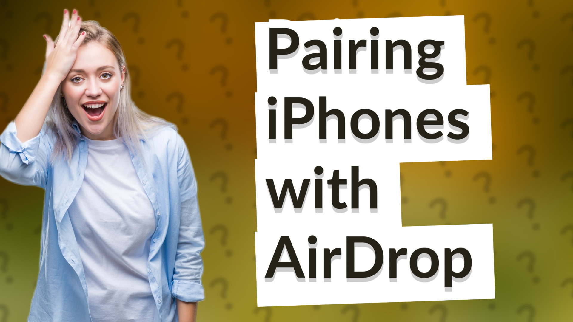 Pairing iPhones with AirDrop