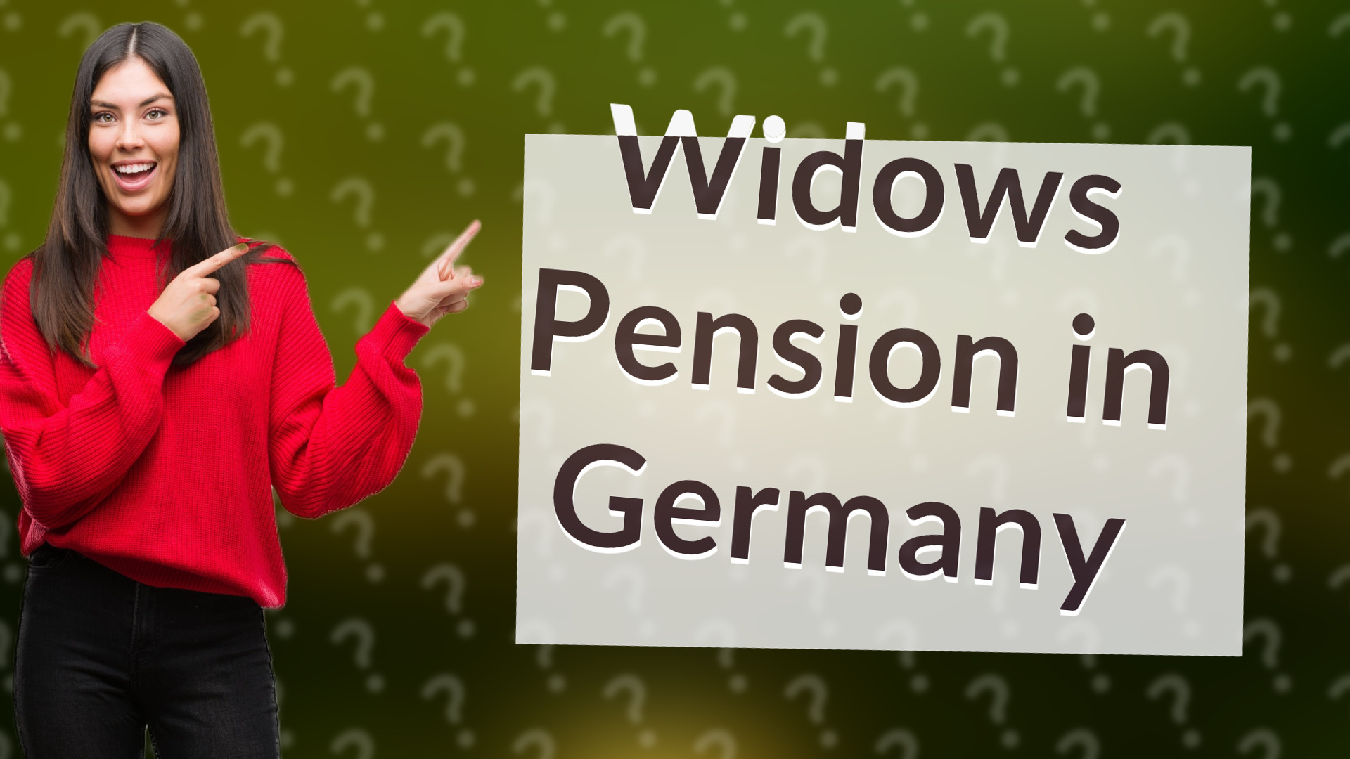 Widows Pension in Germany