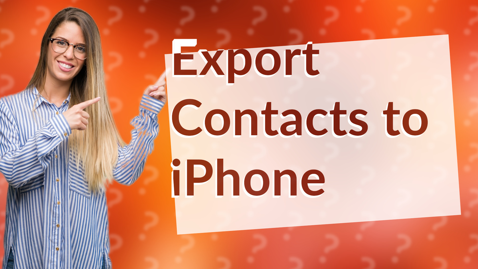 Export Contacts to iPhone