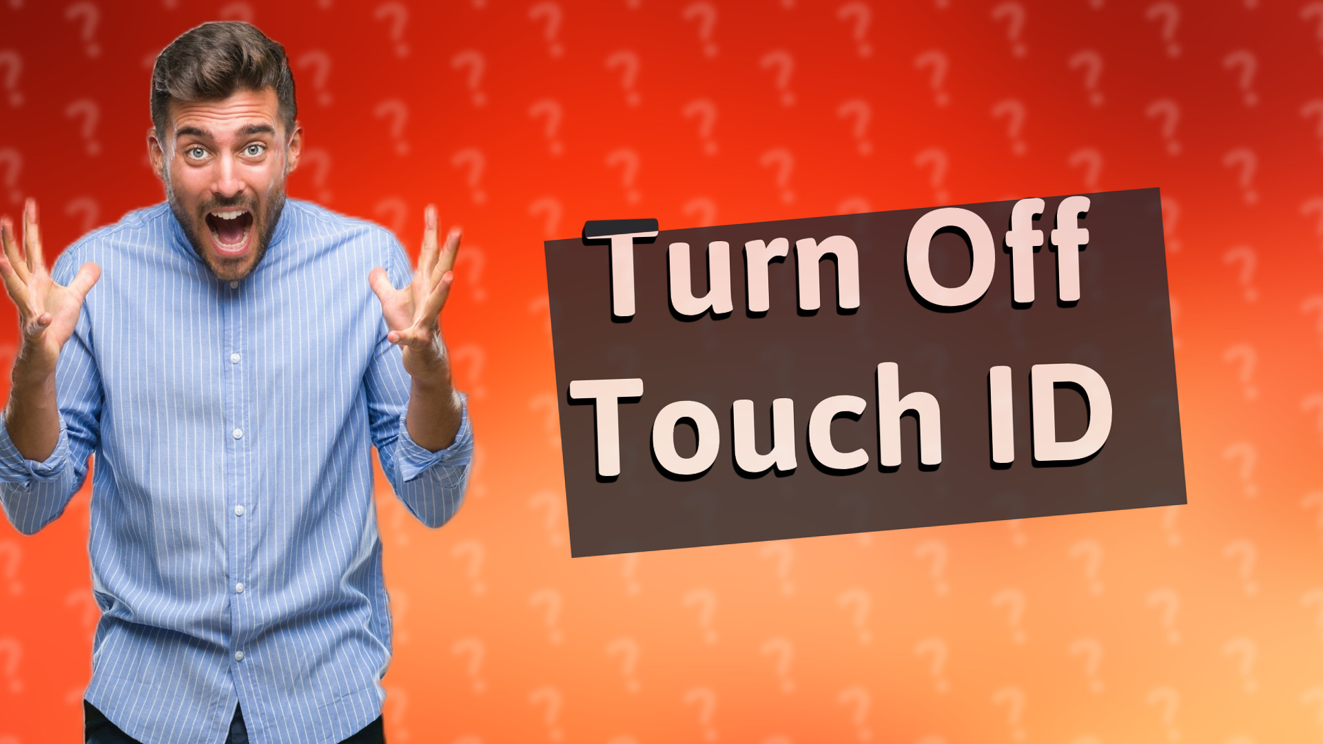 Turn Off Touch ID