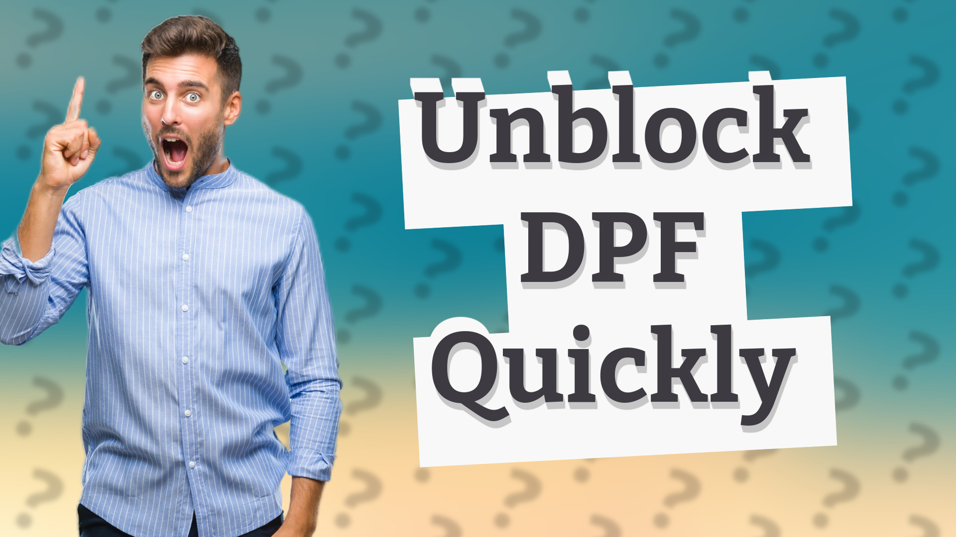 Unblock DPF Quickly