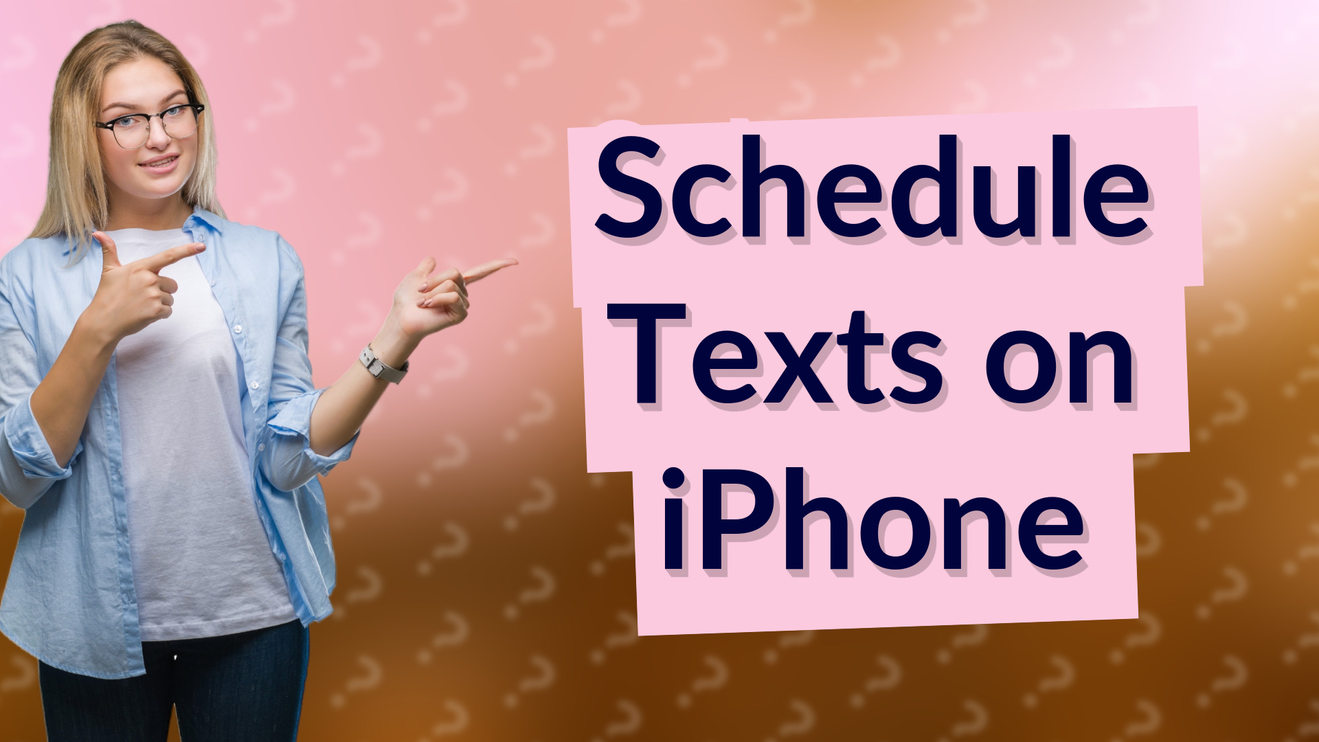 Schedule Texts on iPhone