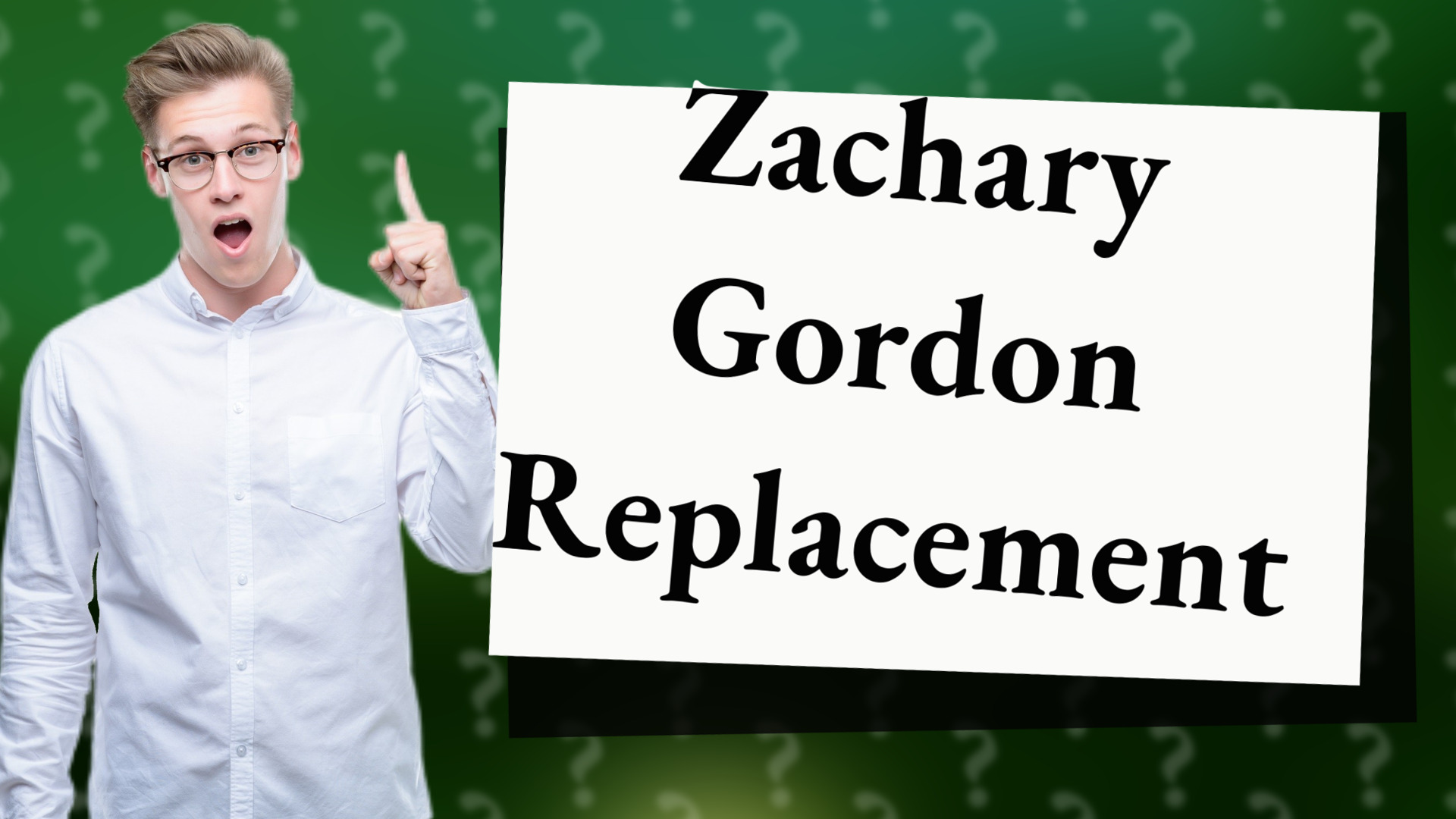 Zachary Gordon Replacement