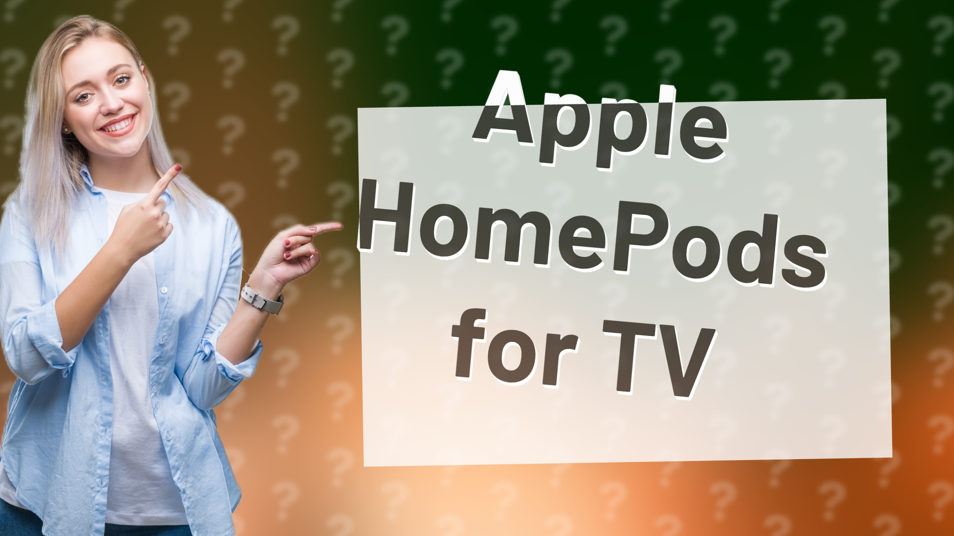 Apple HomePods for TV