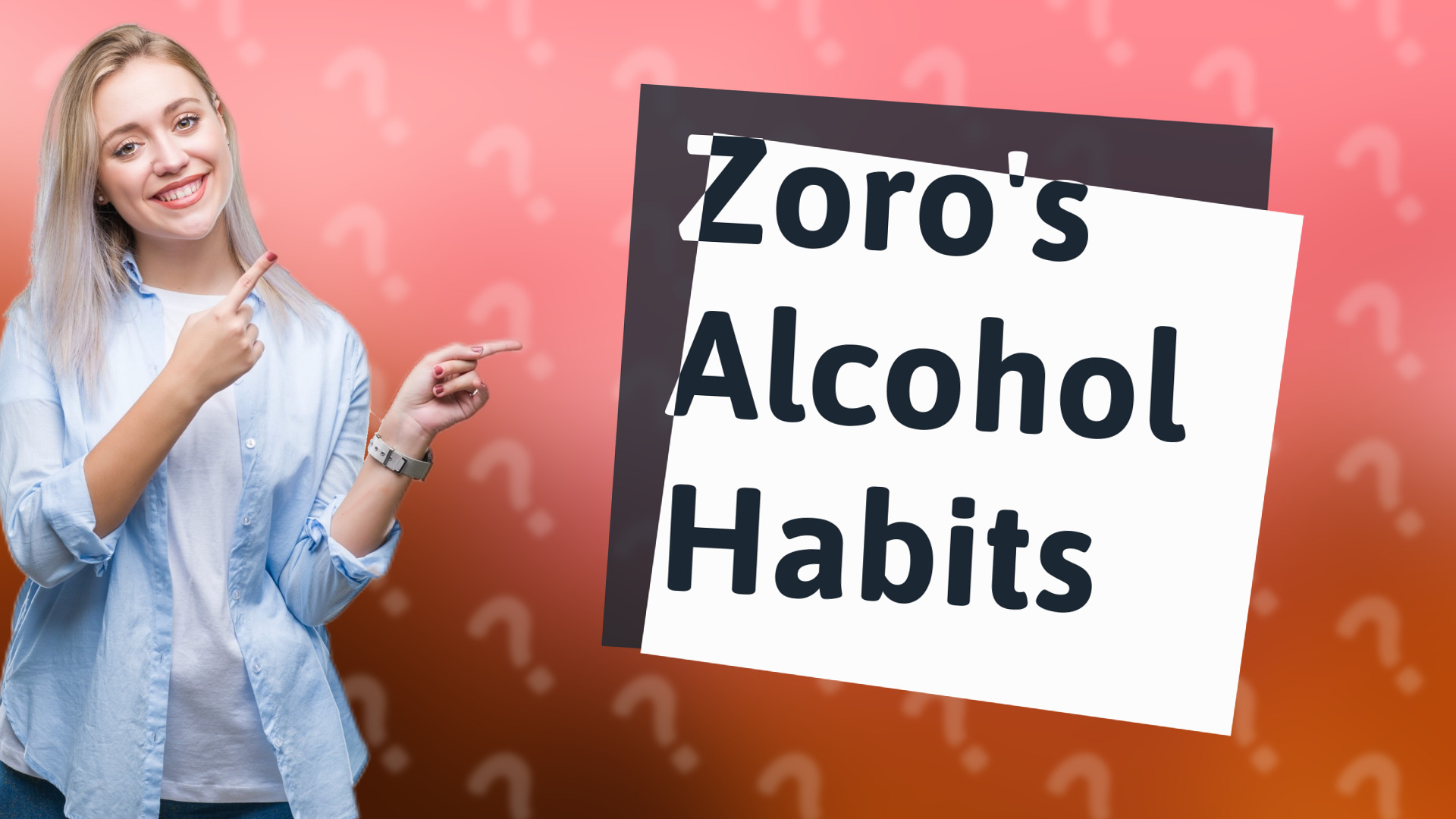 Zoro's Alcohol Habits