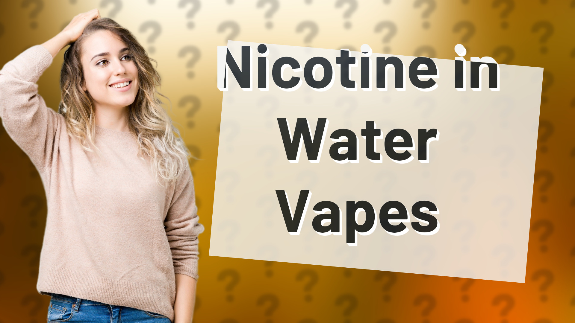Nicotine in Water Vapes