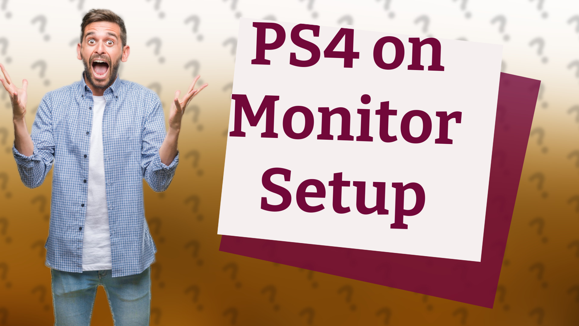PS4 on Monitor Setup