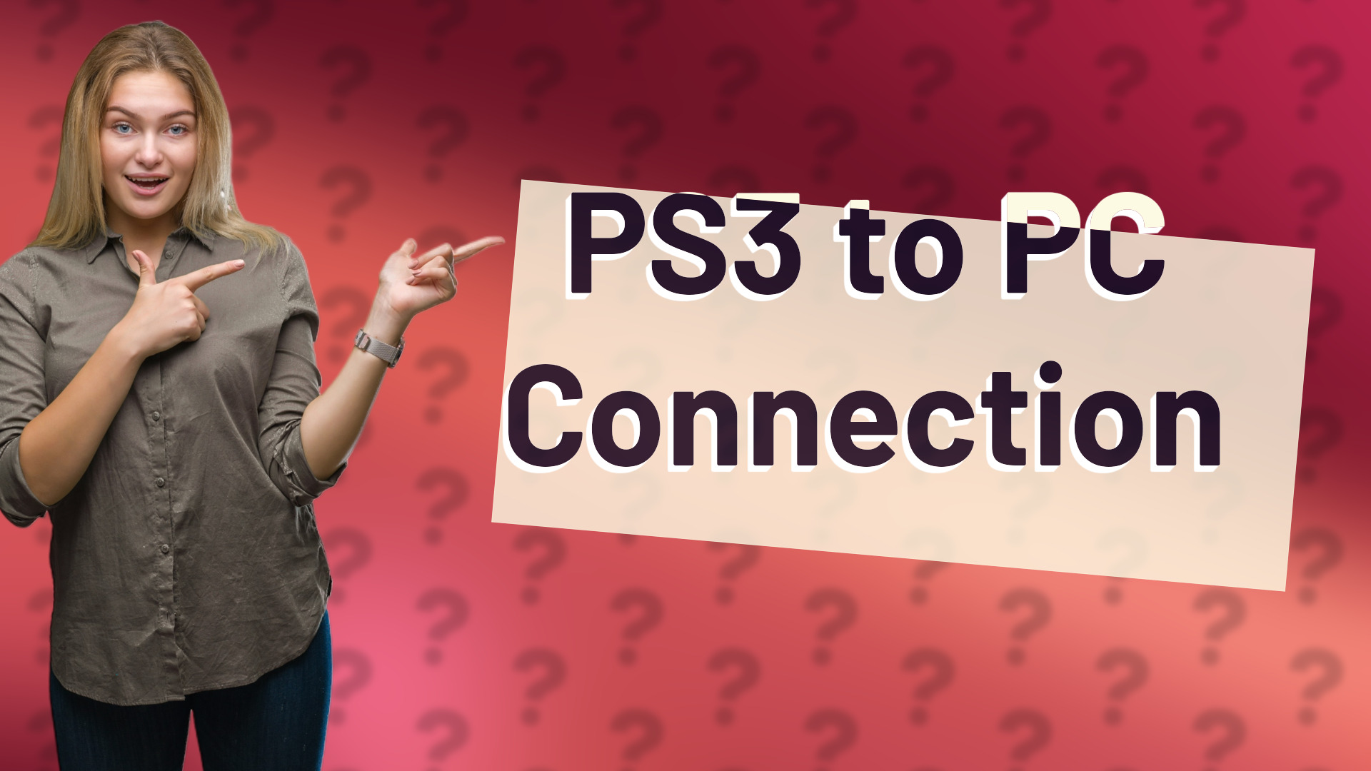 PS3 to PC Connection