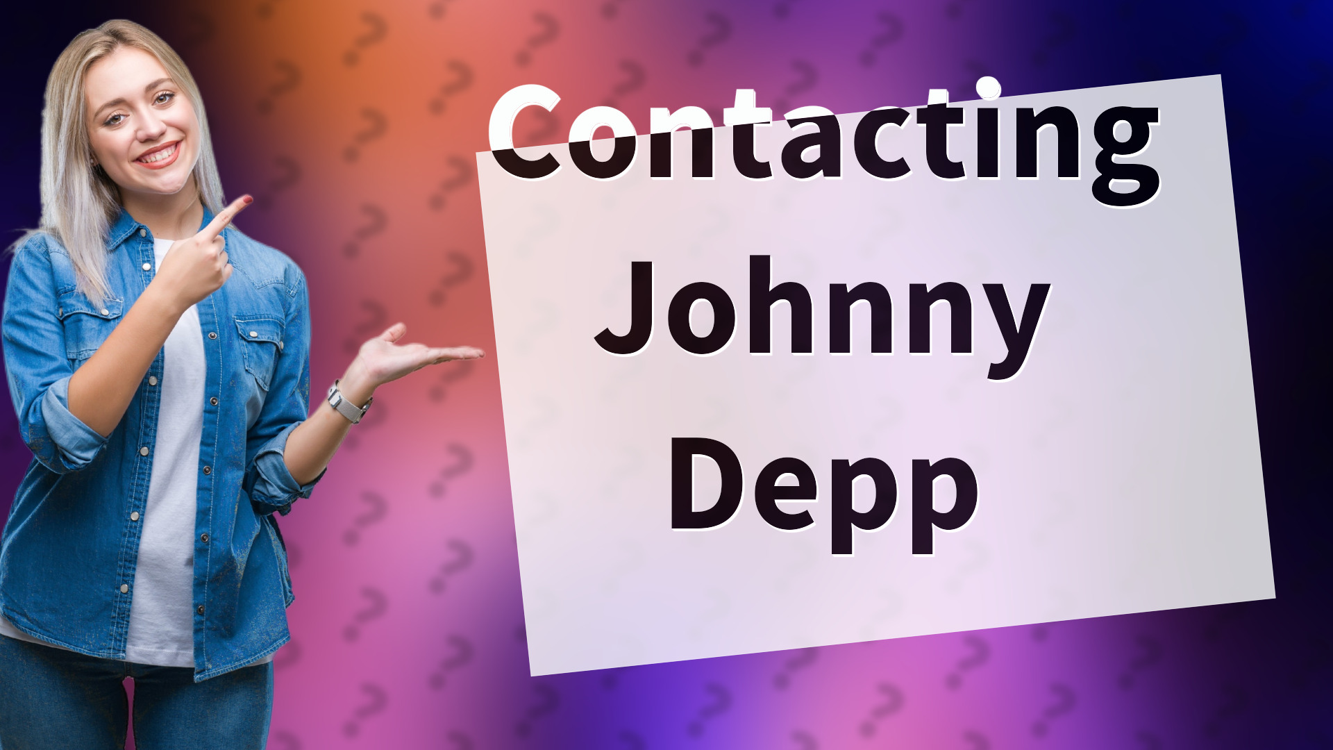 Contacting Johnny Depp
