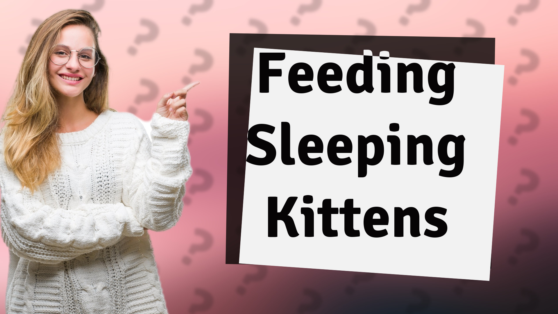 Feeding Sleeping Kittens