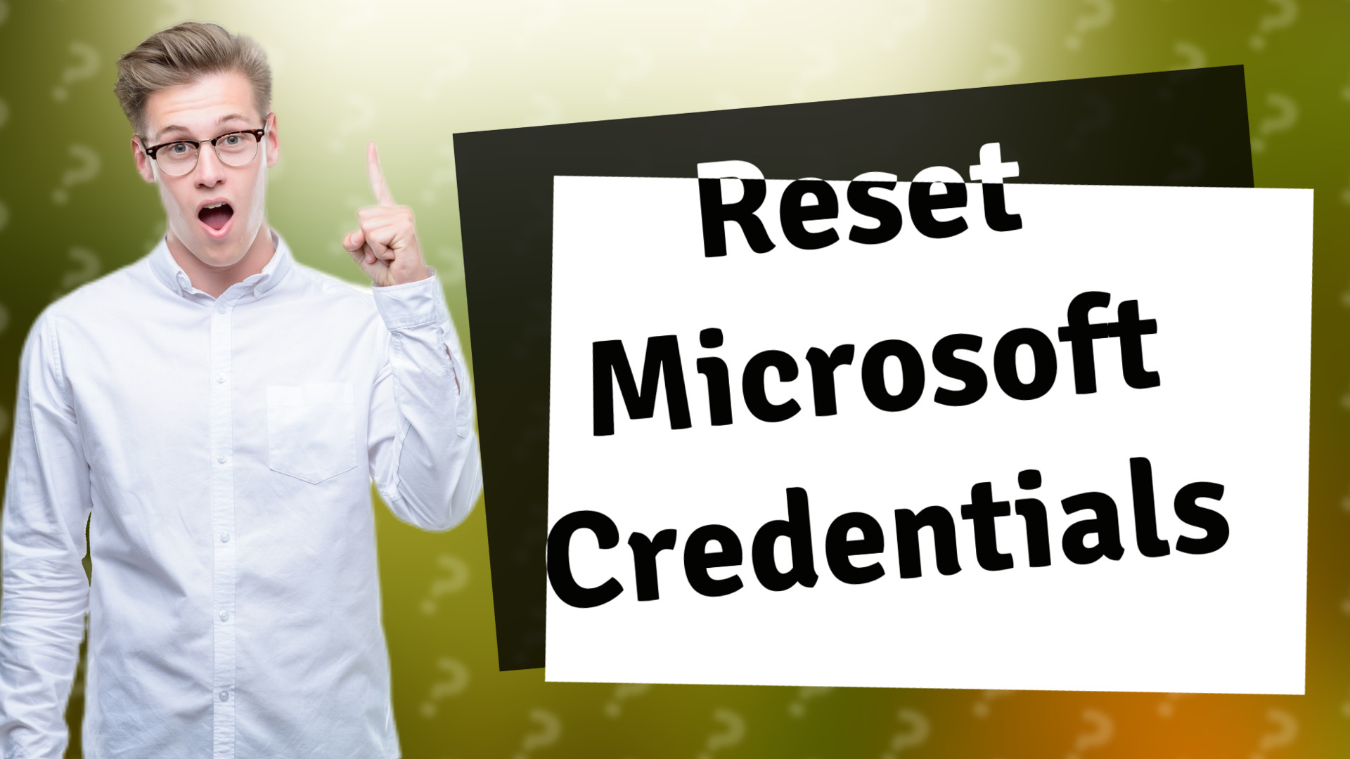 Reset Microsoft Credentials