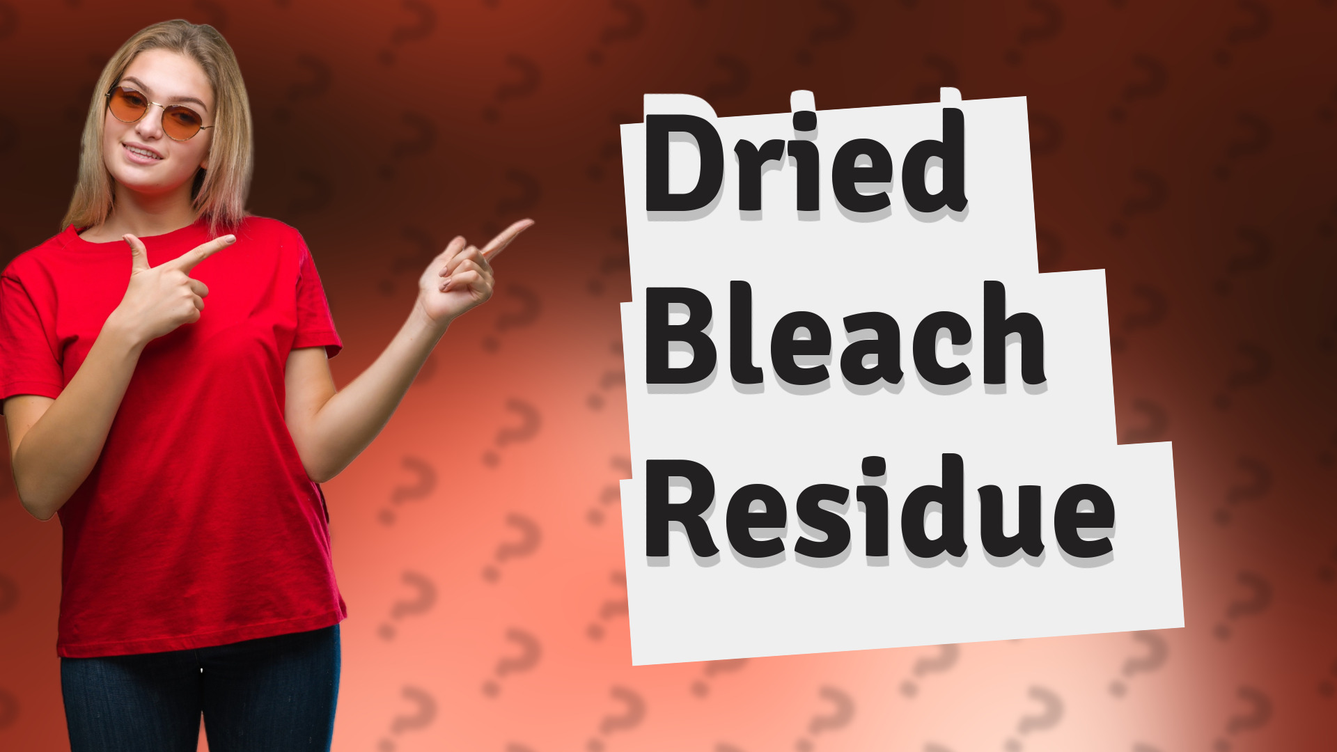 Dried Bleach Residue
