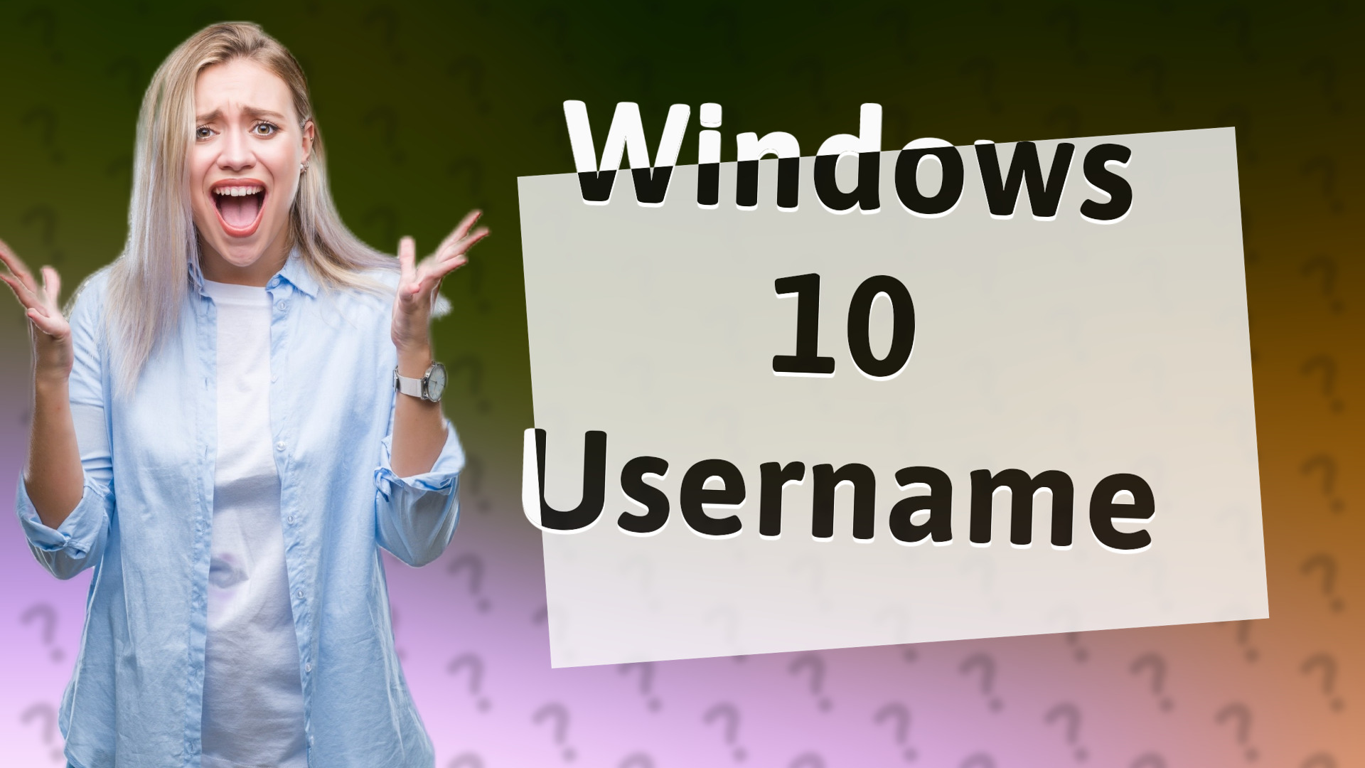 Windows 10 Username