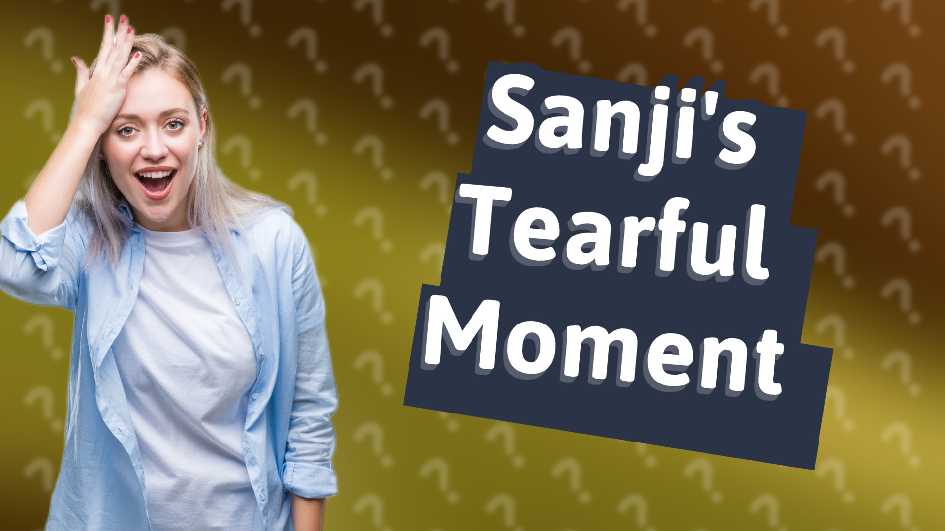 Sanji's Tearful Moment