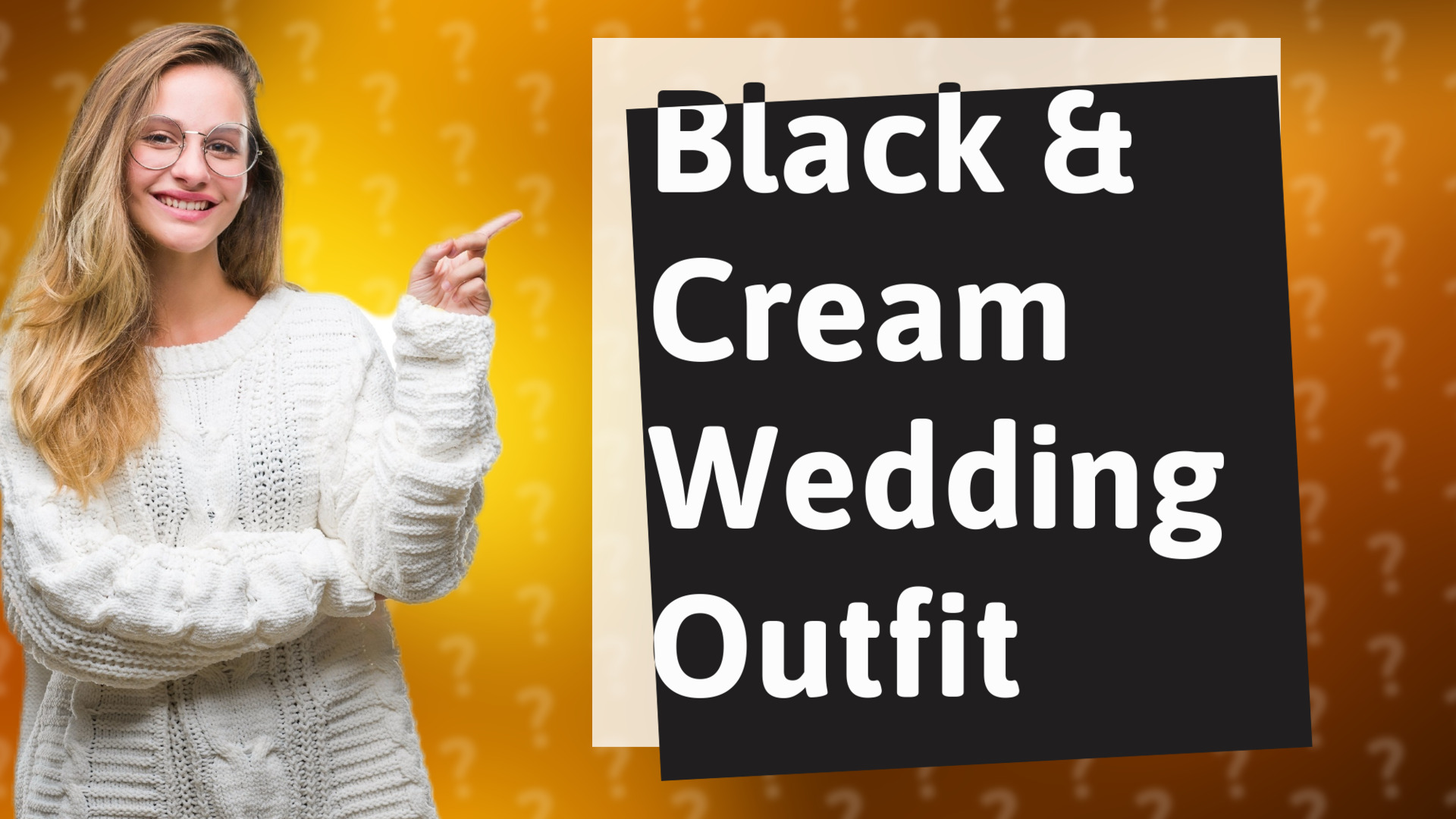 Black & Cream Wedding Outfit