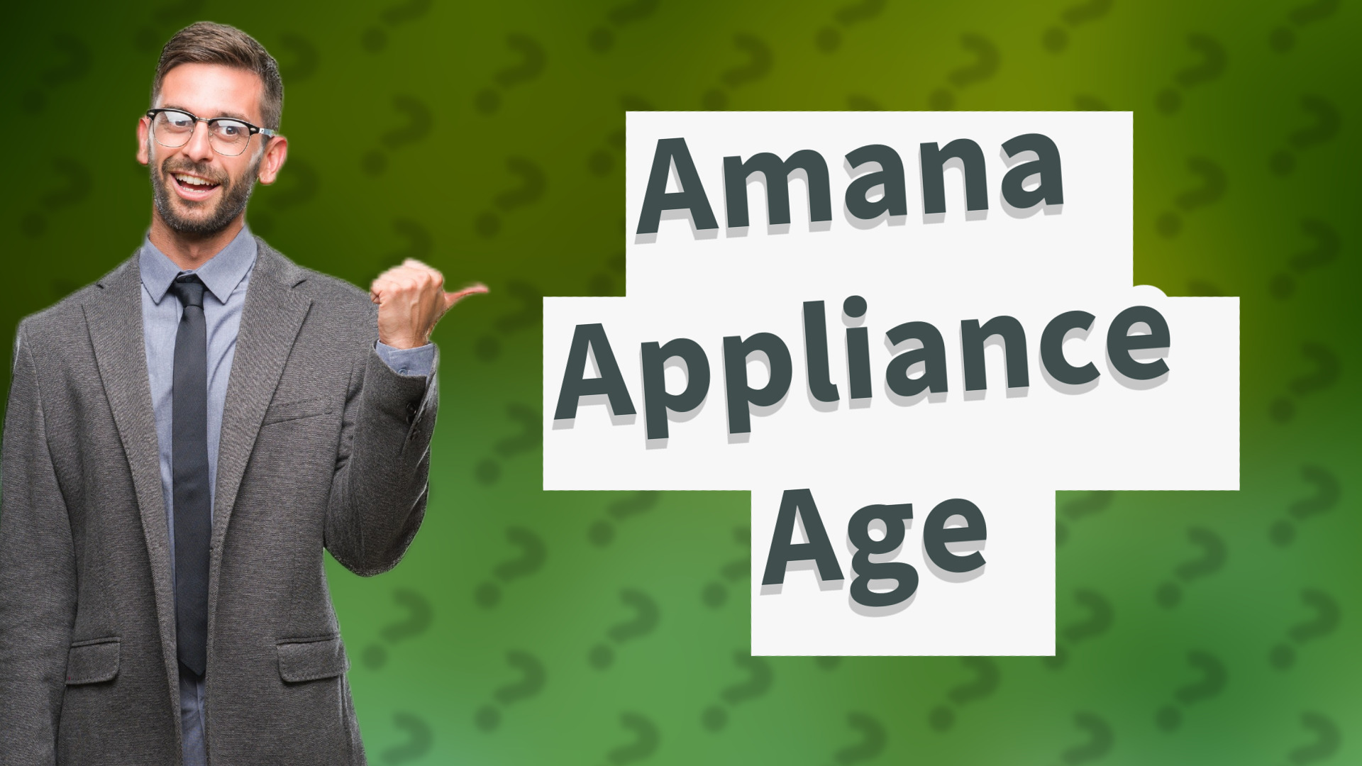 Amana Appliance Age
