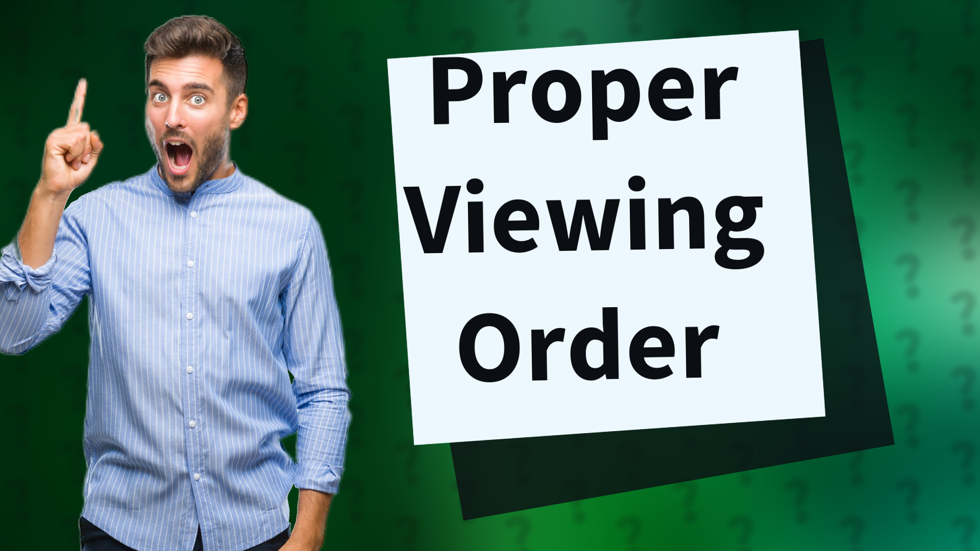 Proper Viewing Order