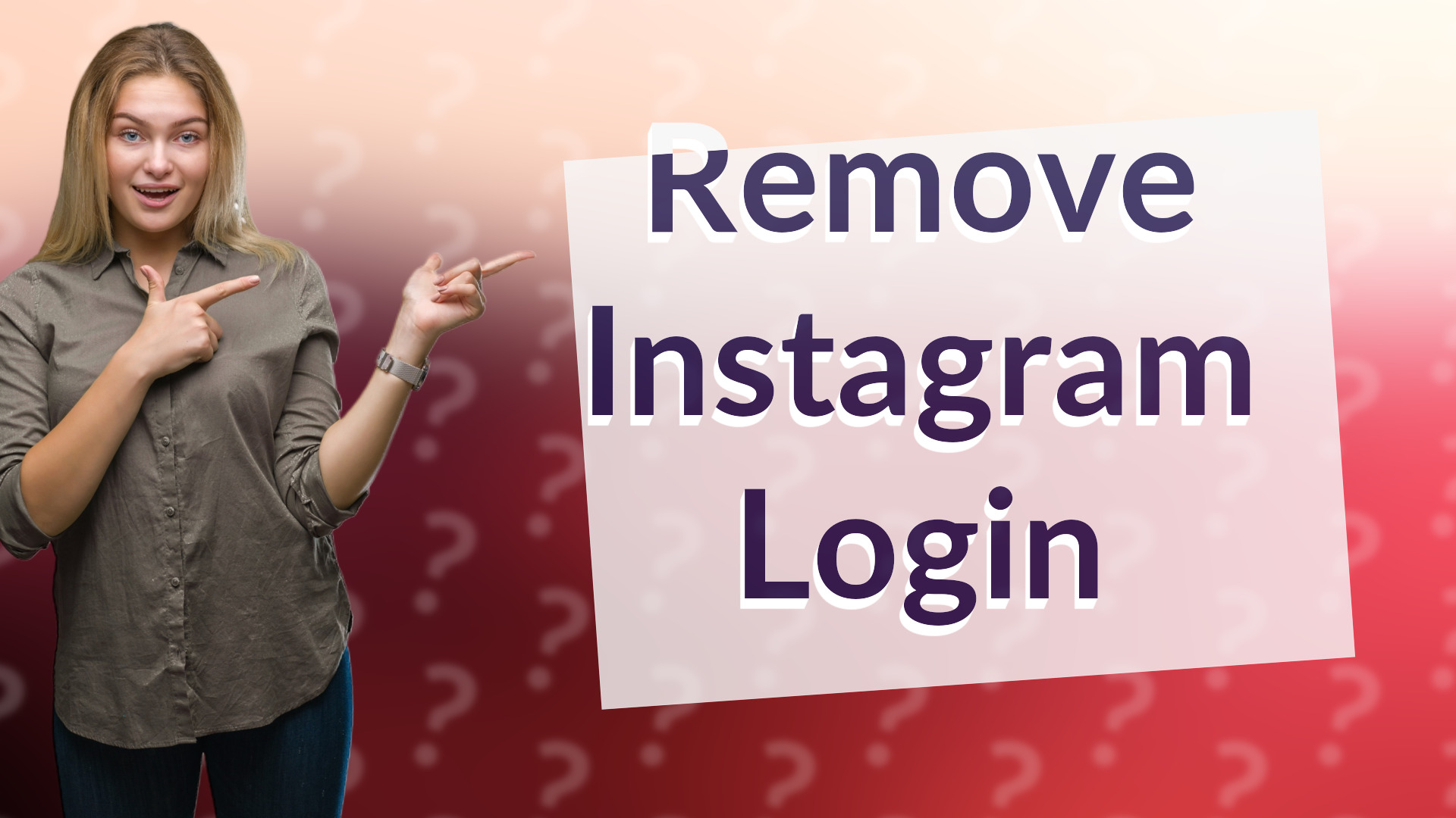 Remove Instagram Login