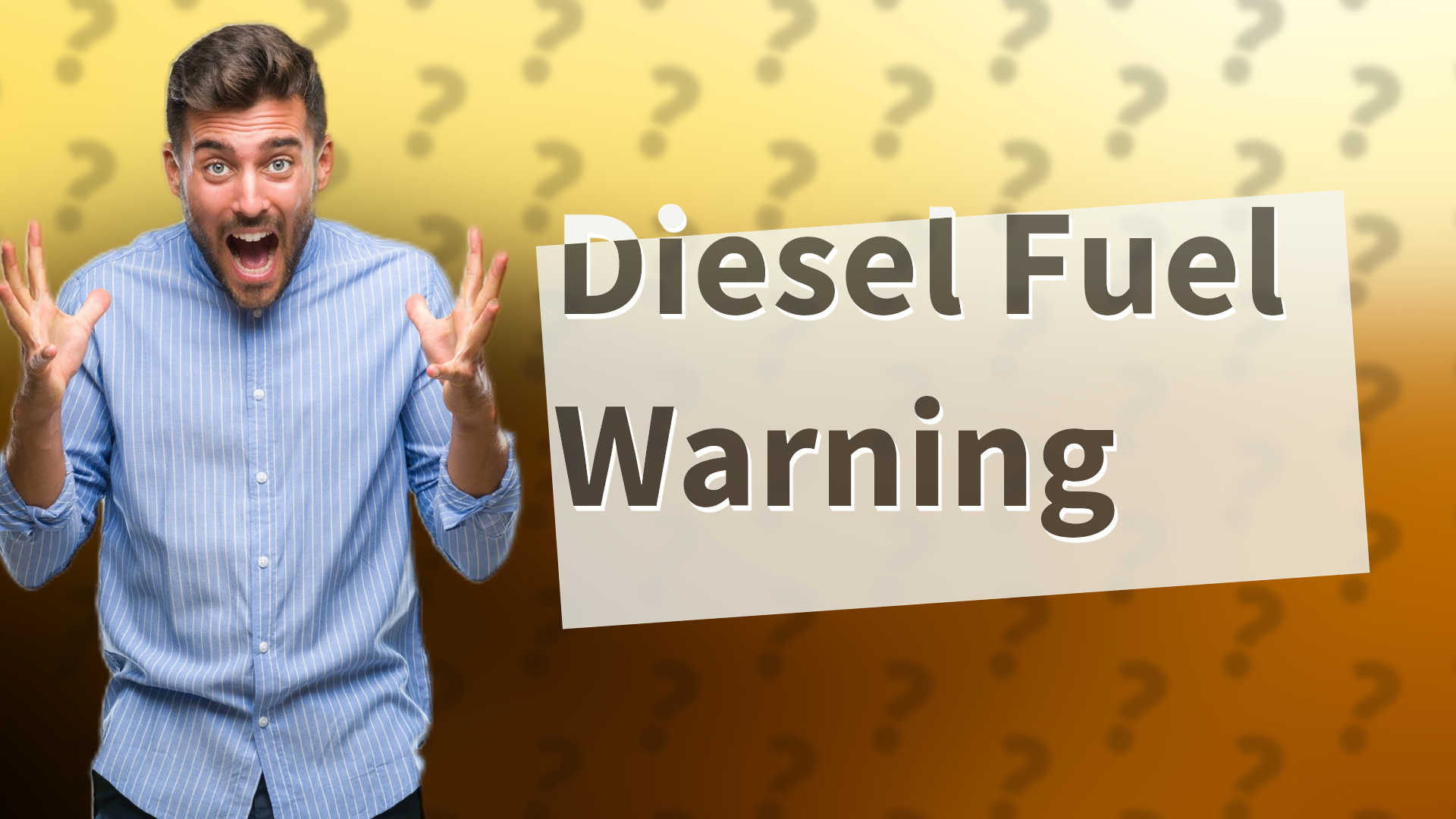 Diesel Fuel Warning
