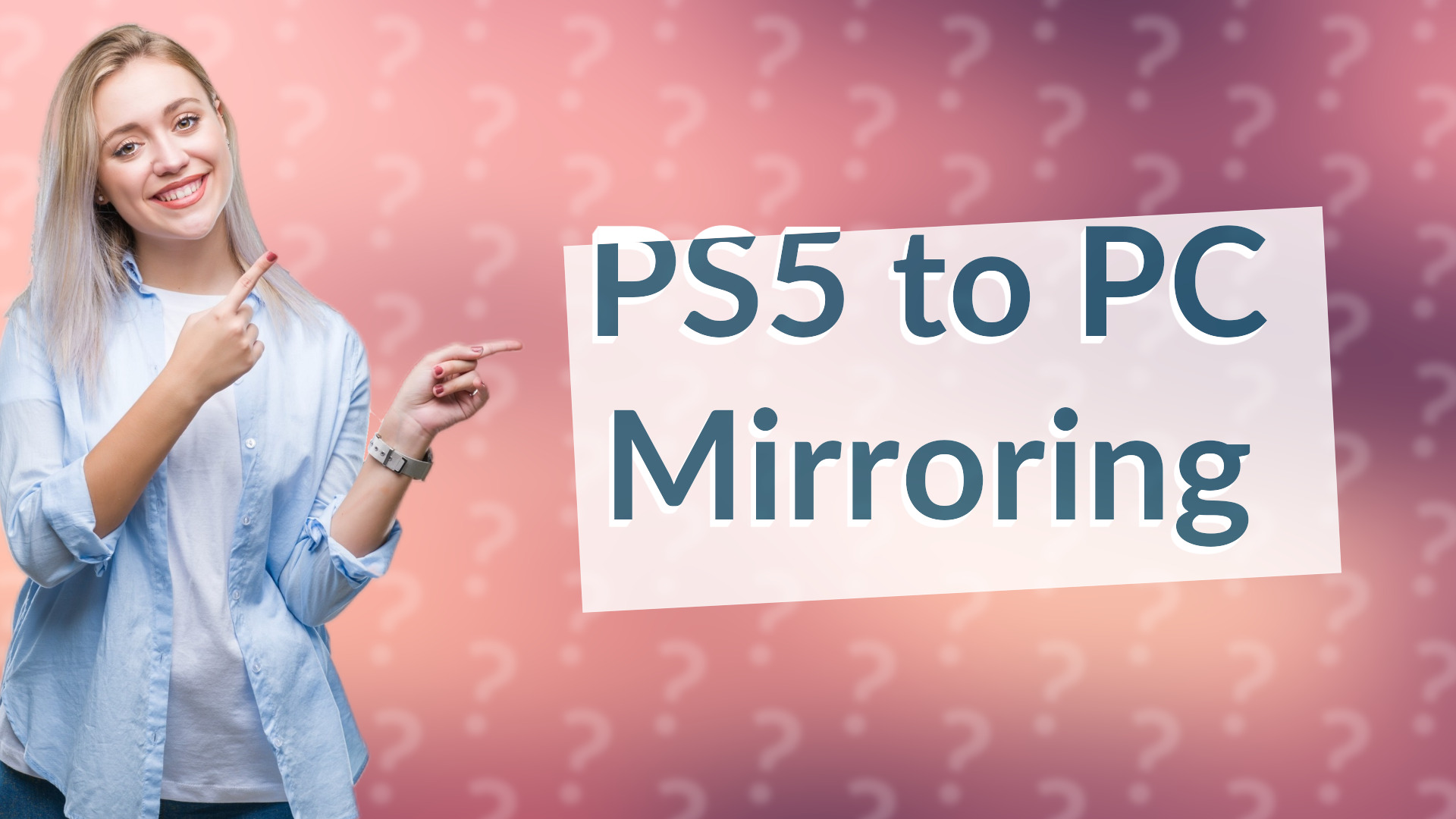 PS5 to PC Mirroring