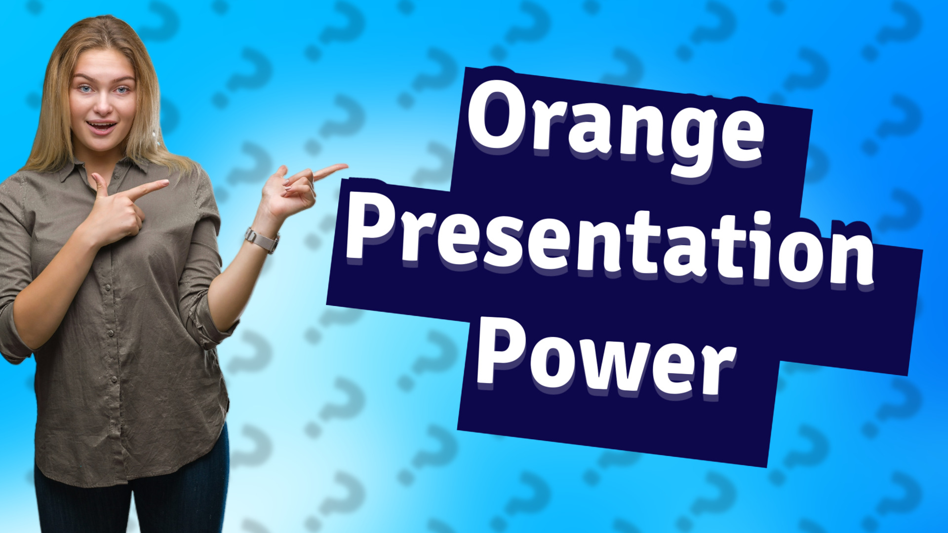 Orange Presentation Power