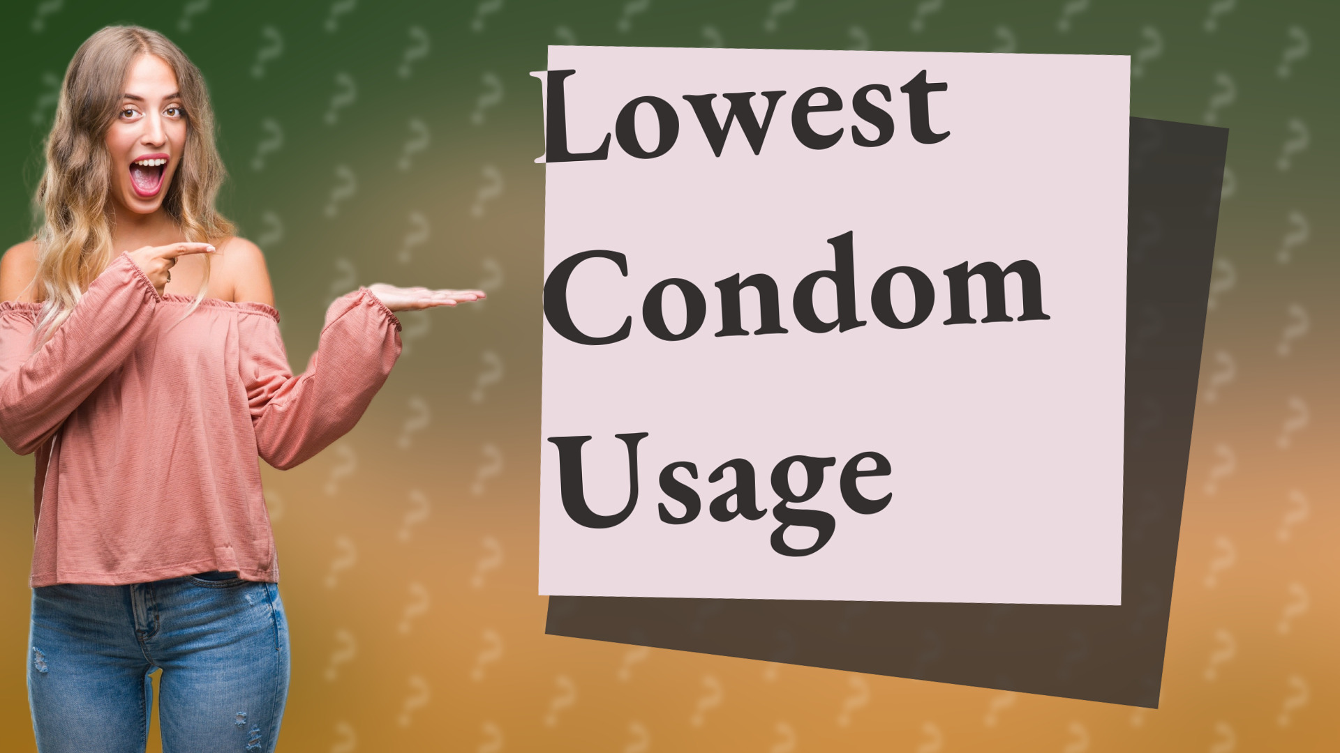 Lowest Condom Usage