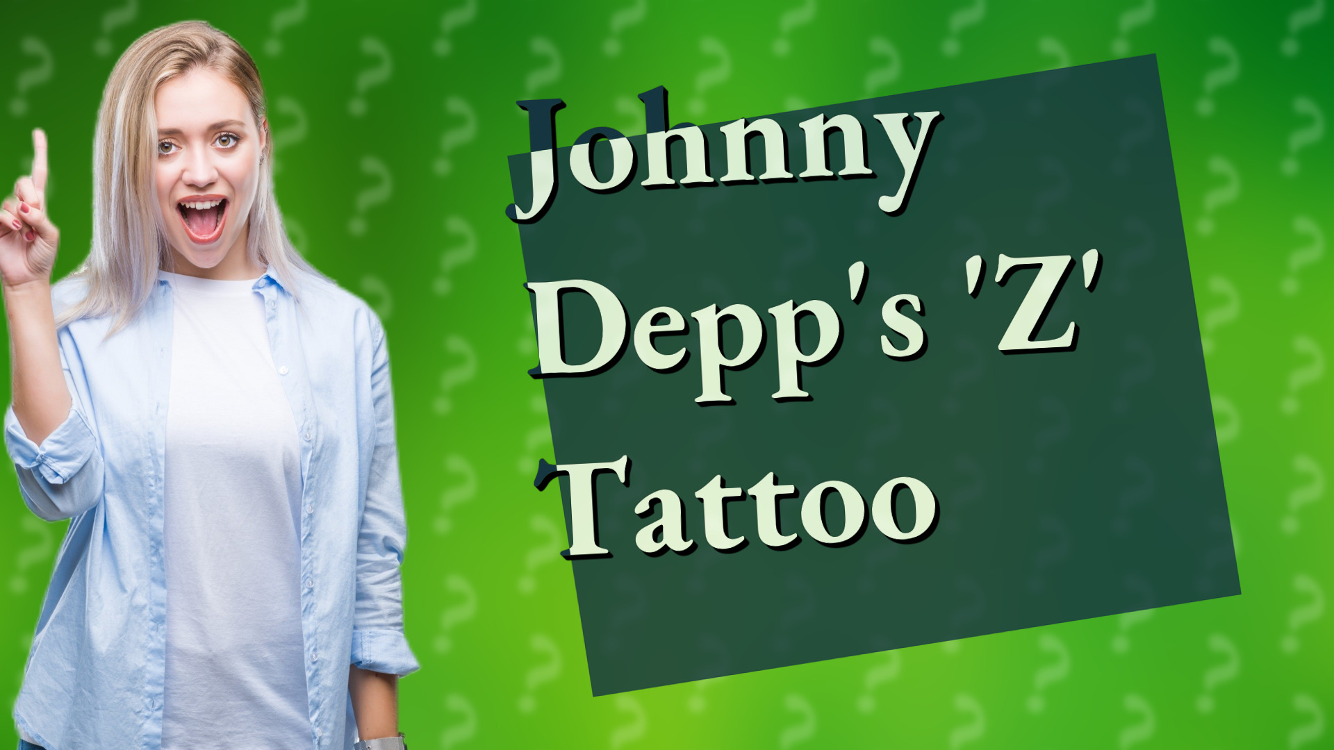 Johnny Depp's 'Z' Tattoo