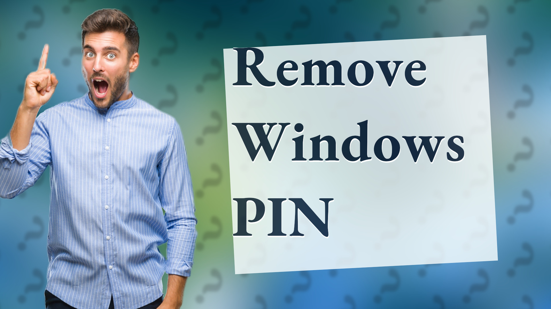 Remove Windows PIN