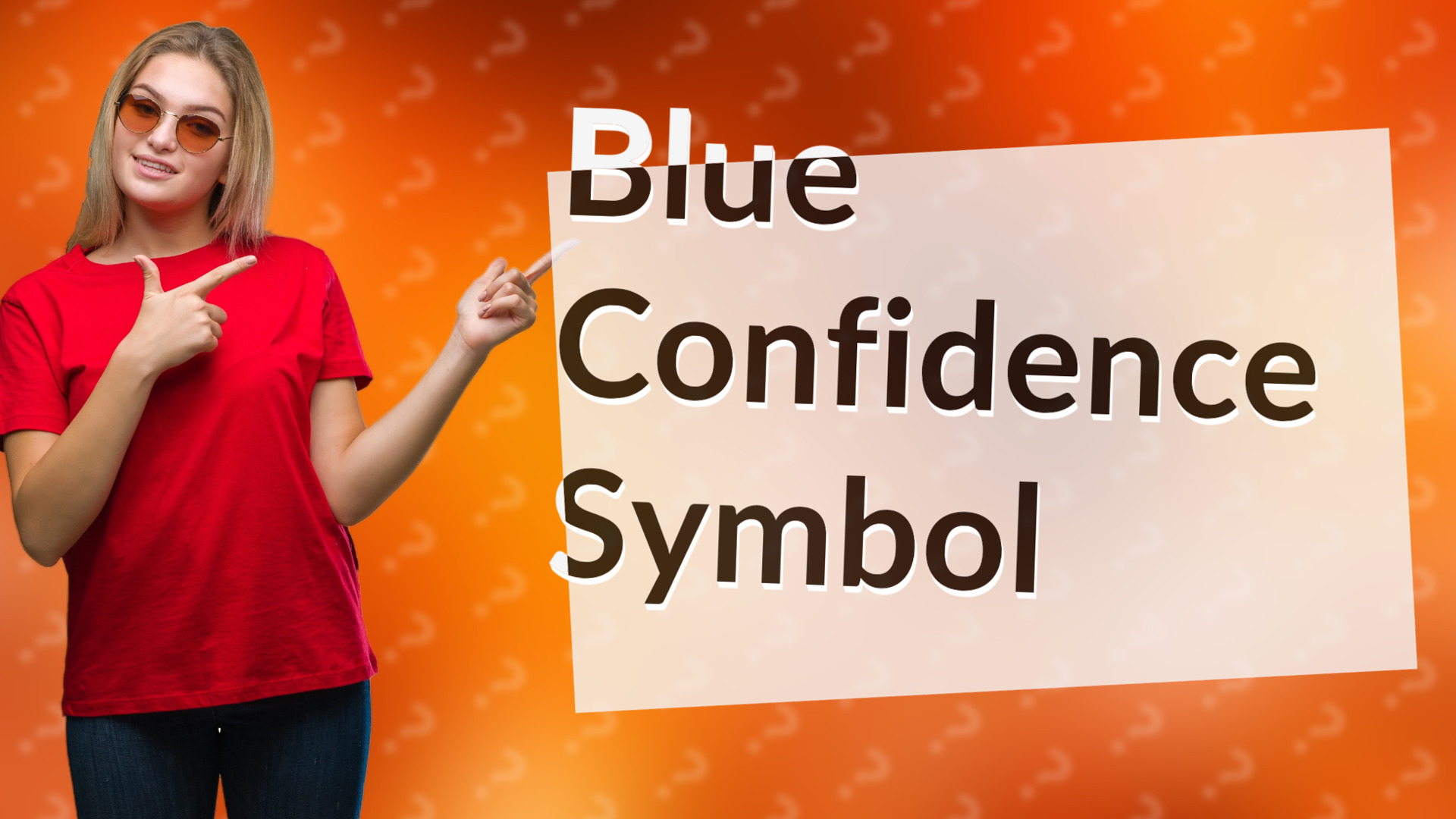 Blue Confidence Symbol