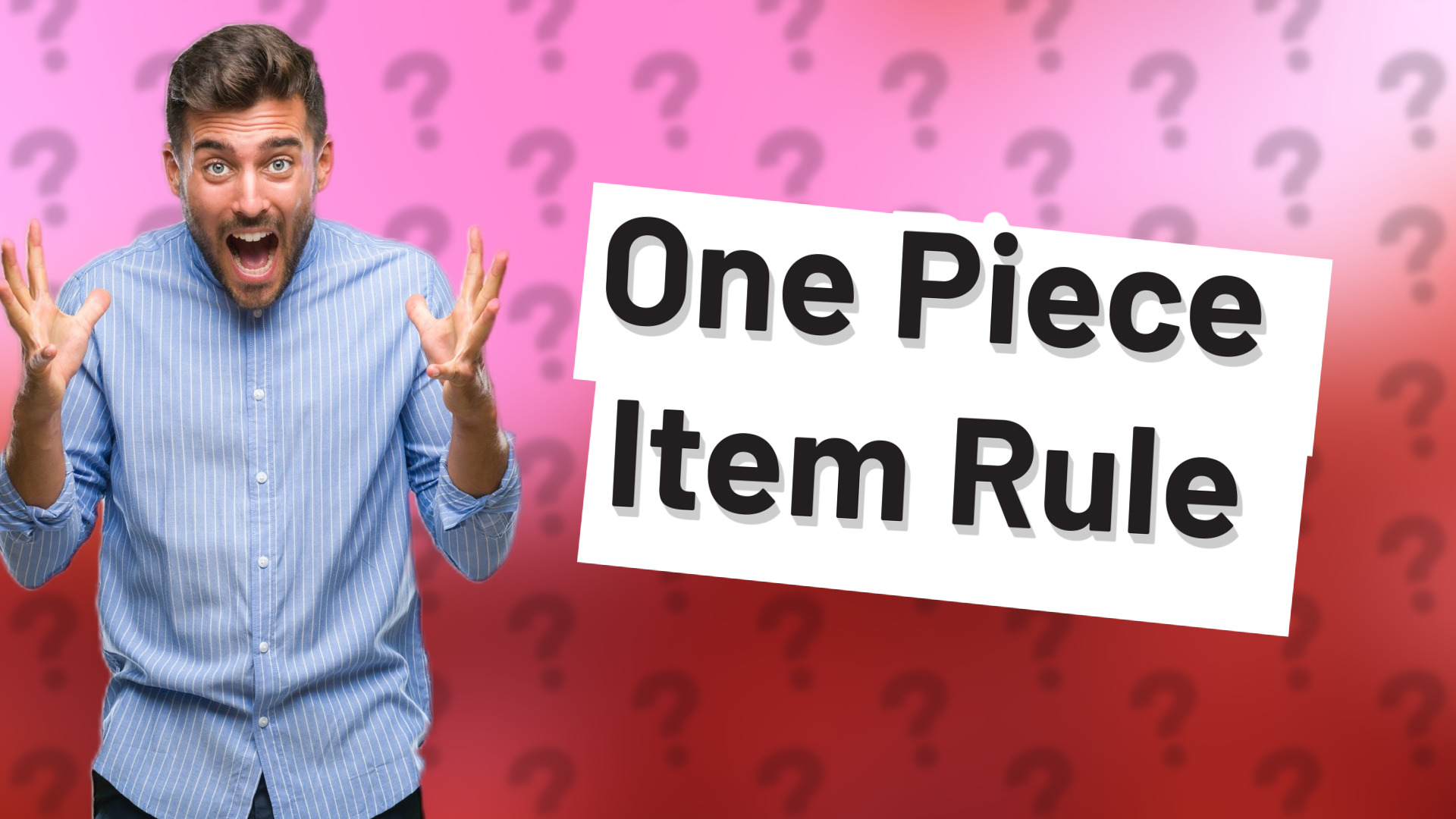 One Piece Item Rule
