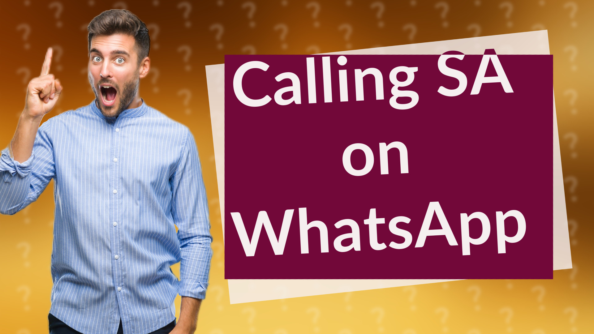 Calling SA on WhatsApp