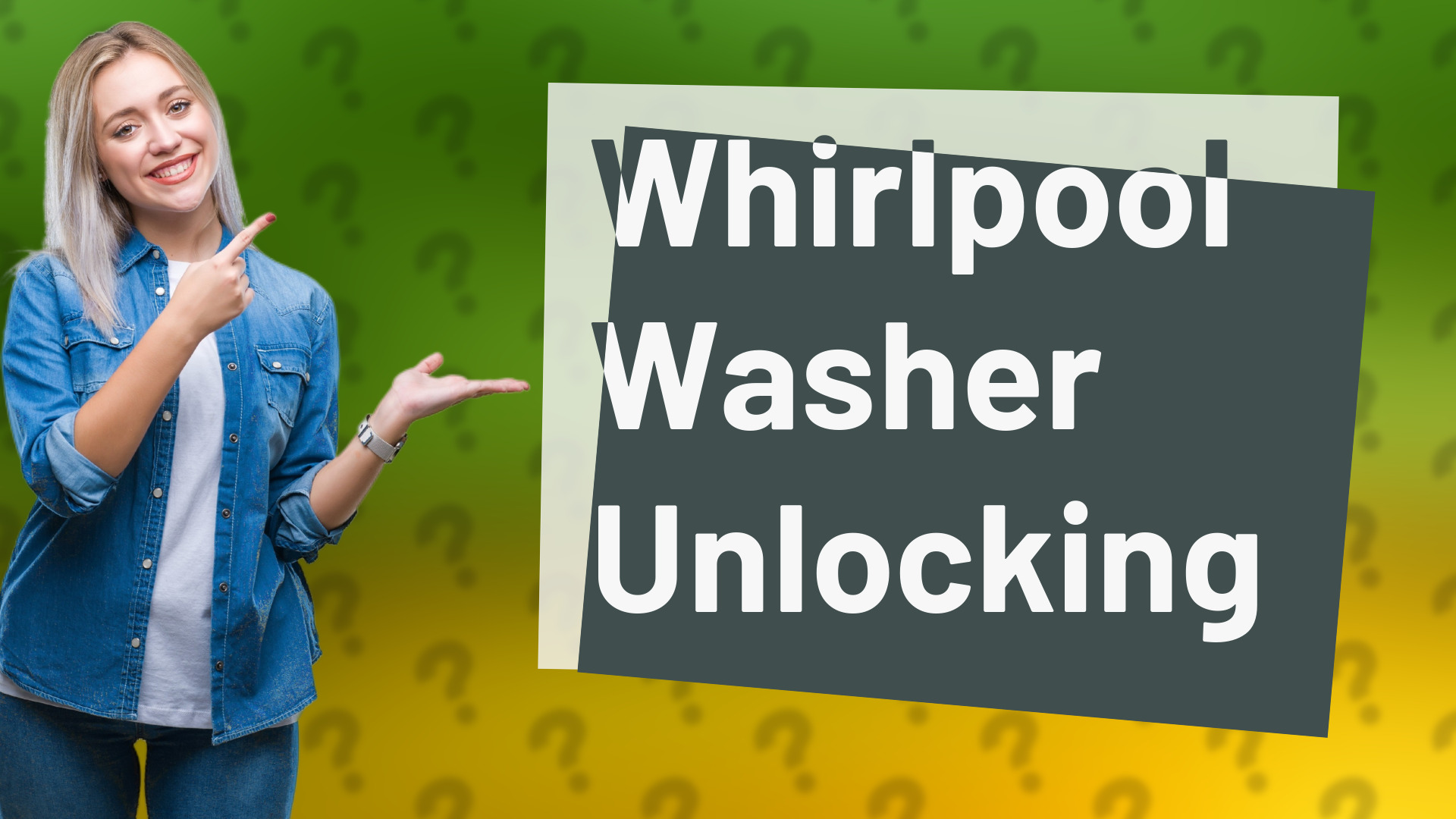 Whirlpool Washer Unlocking