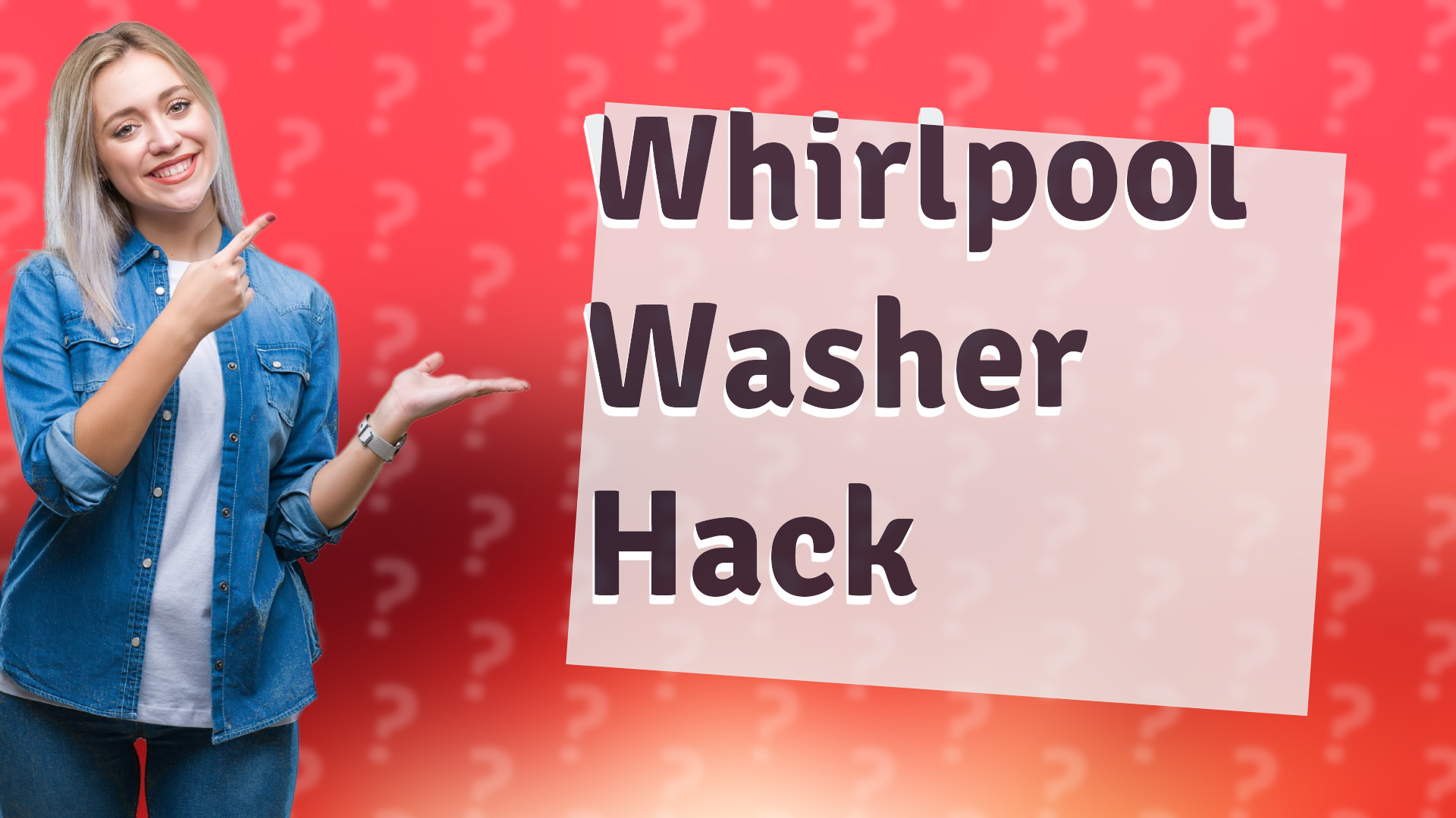 Whirlpool Washer Hack