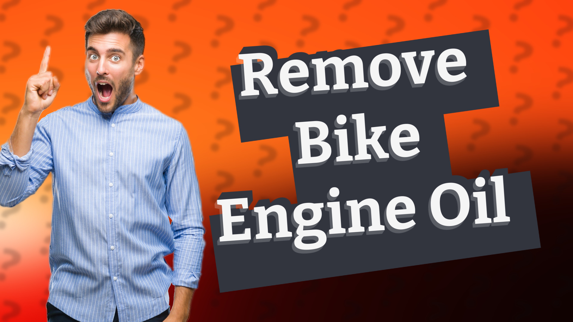 Remove Bike Engine Oil